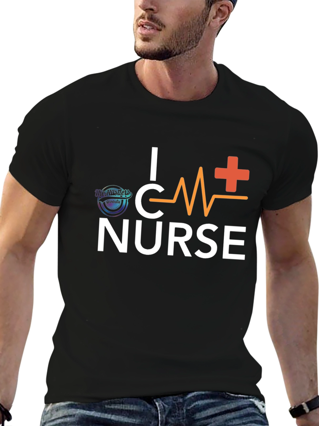 I Heart Nurse Black T-Shirt