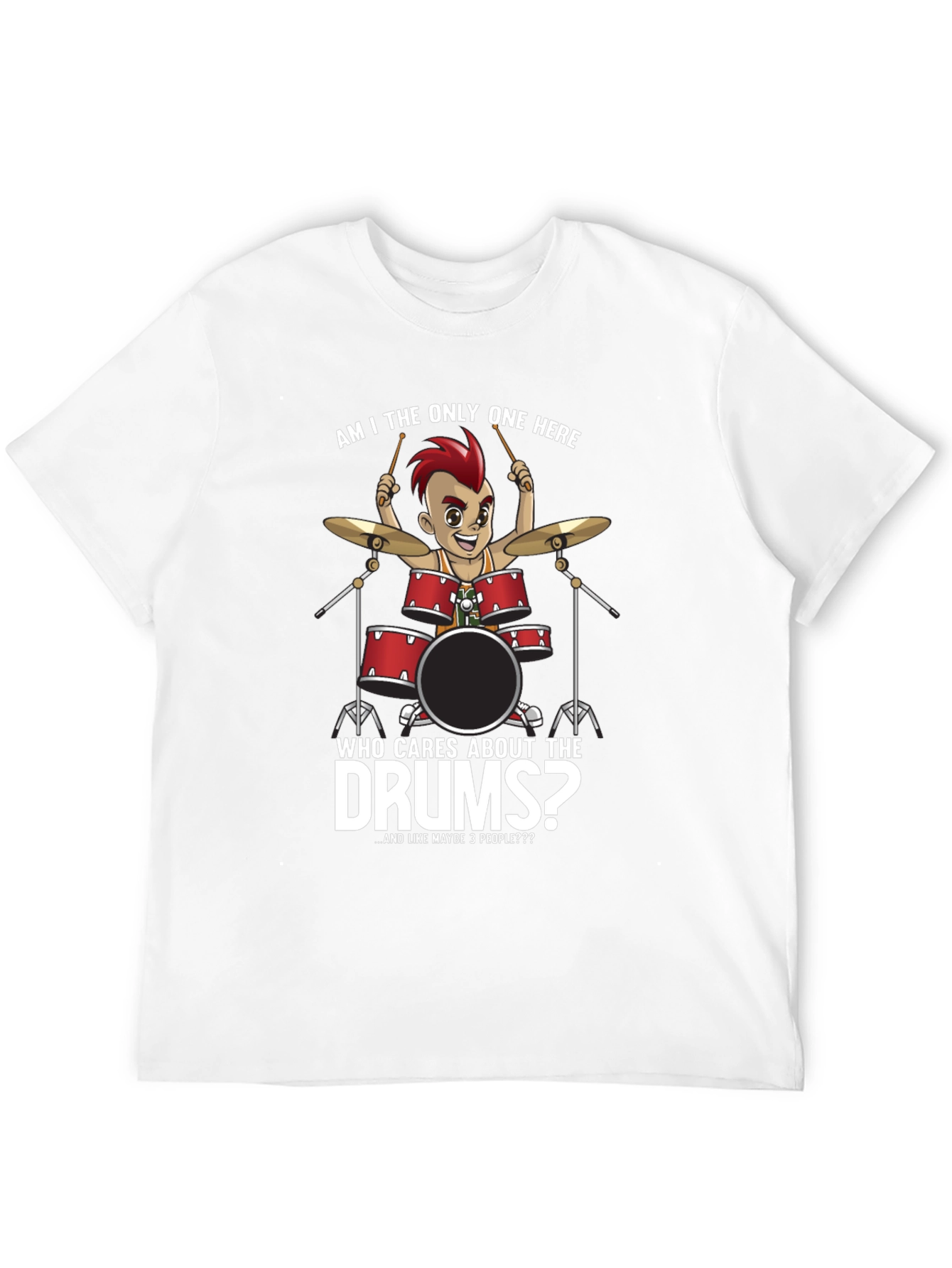 Drummer Cartoon Graphic T-Shirt