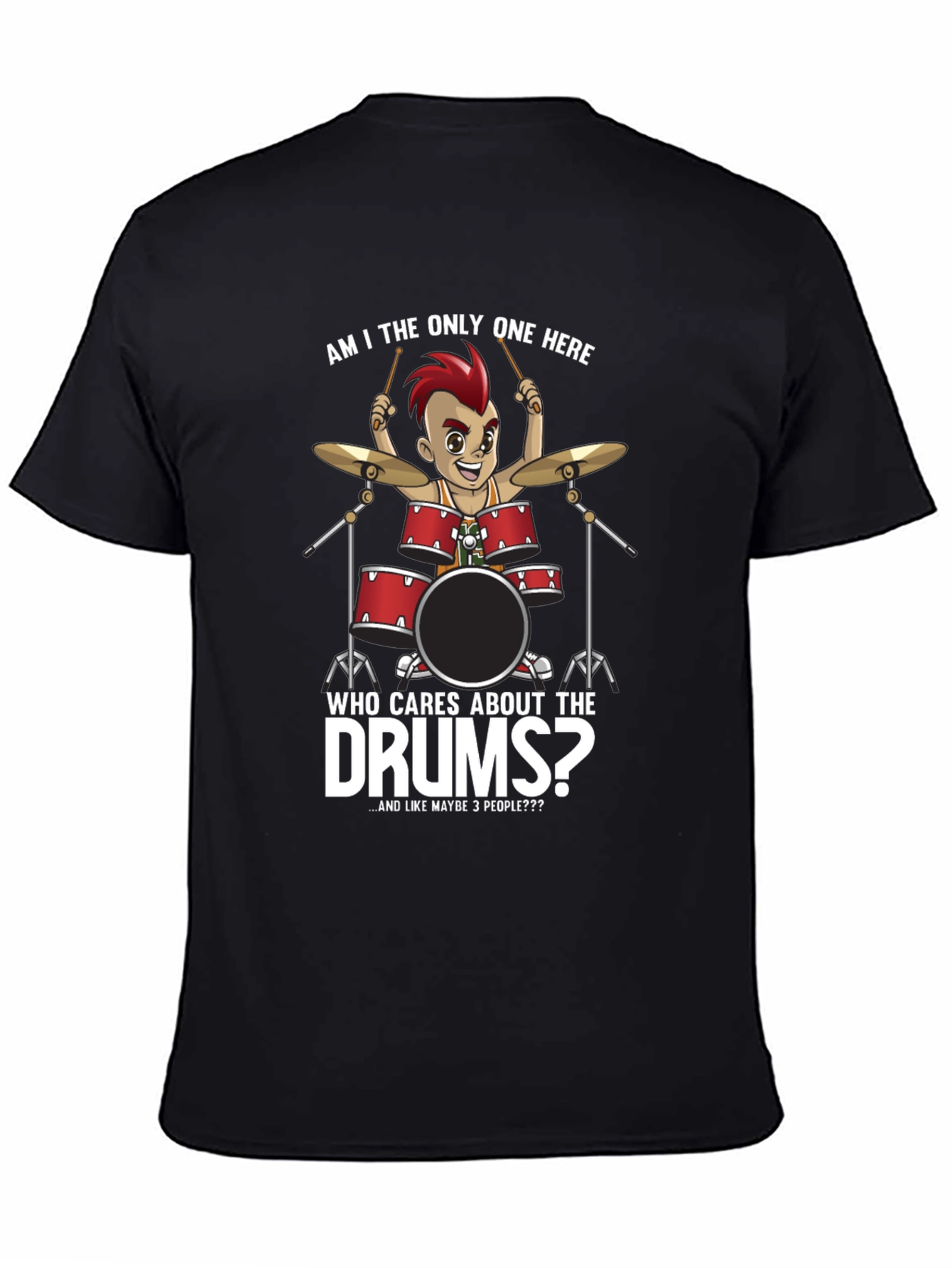 Drummer Cartoon Graphic T-Shirt