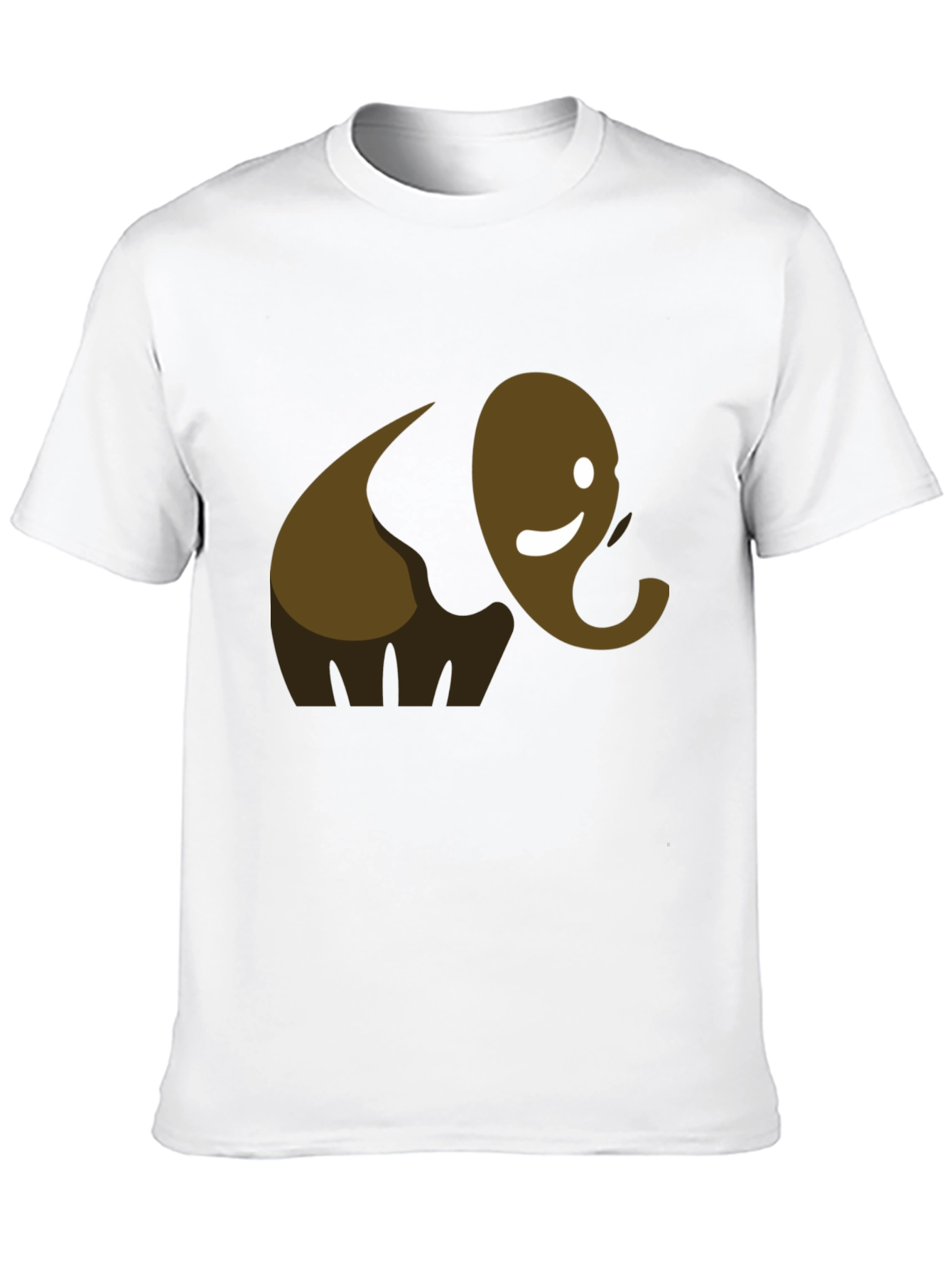 Cute Elephant Graphic Tee - Black Cotton T-Shirt
