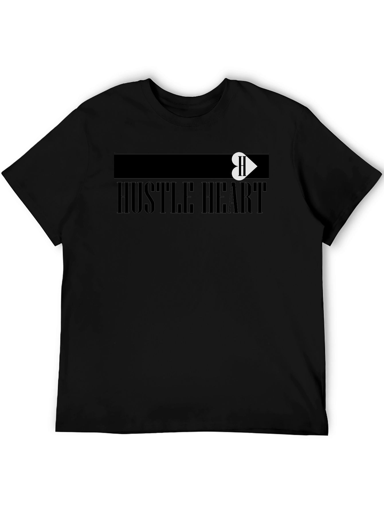 Hustle Heart Black Graphic Tee