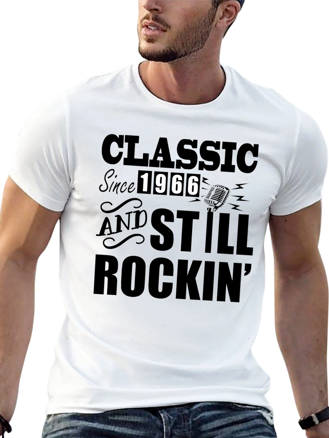 Classic Since 1966 Mens Black Graphic Tee