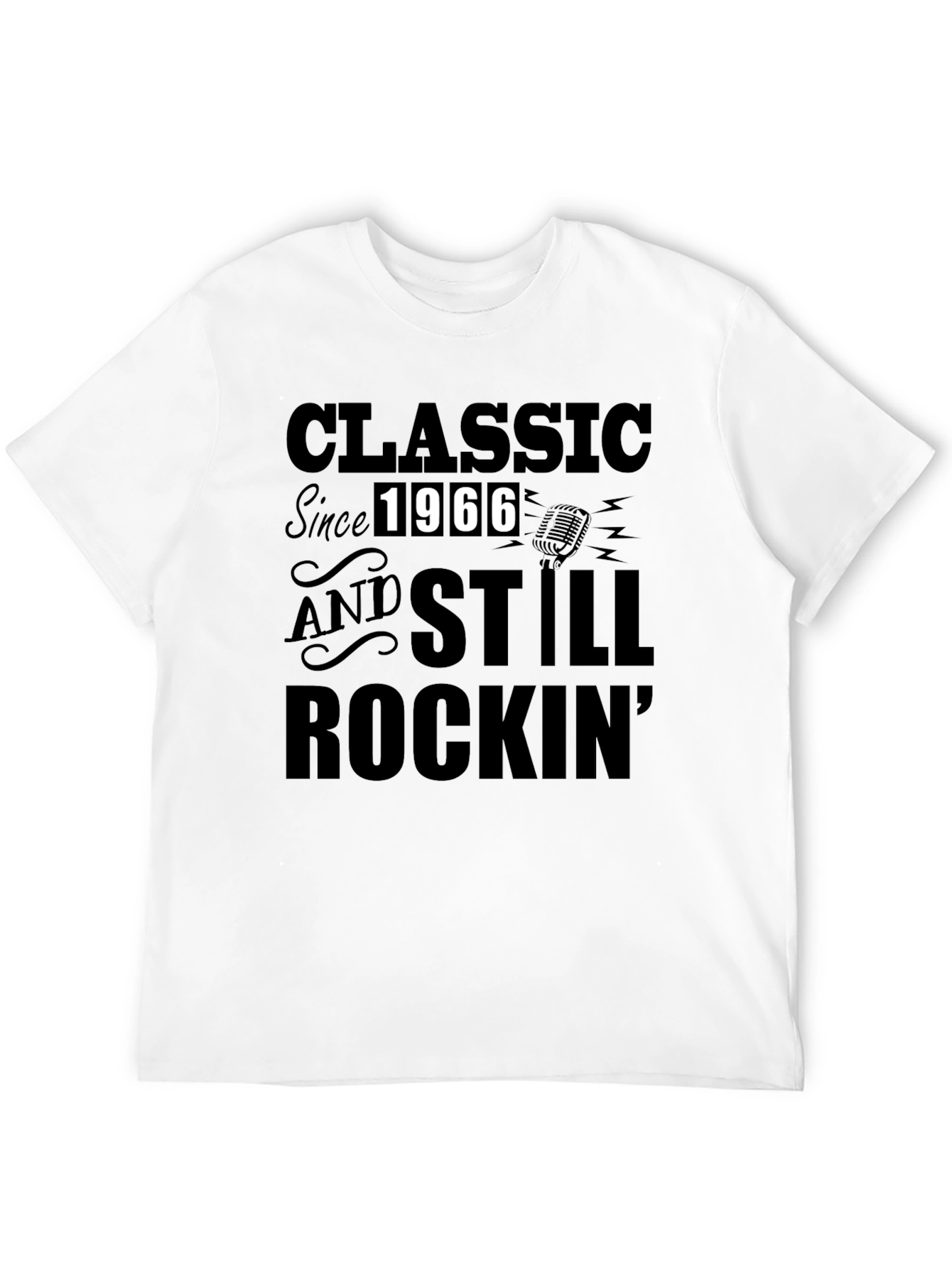 Classic Since 1966 Mens Black Graphic Tee