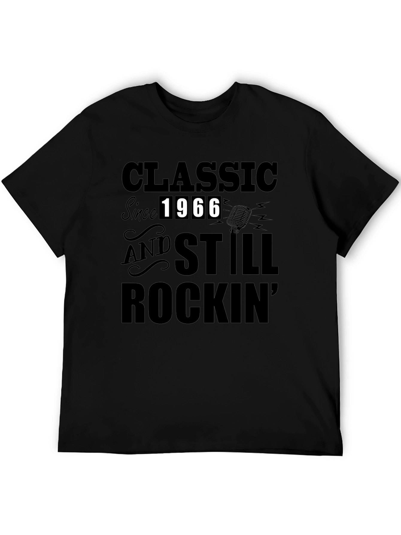 Classic Since 1966 Mens Black Graphic Tee