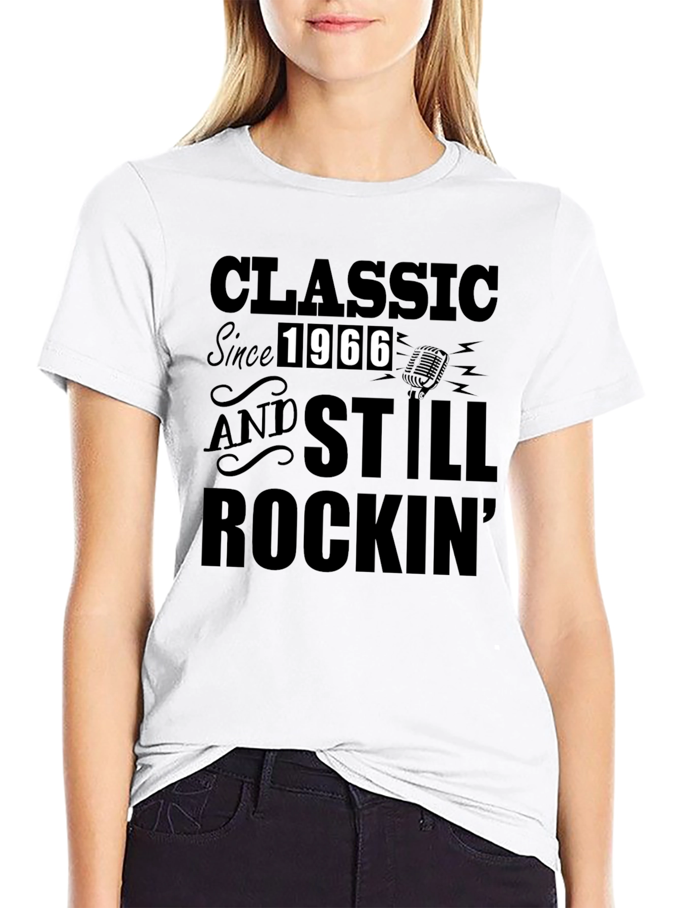 Classic Since 1966 Mens Black Graphic Tee
