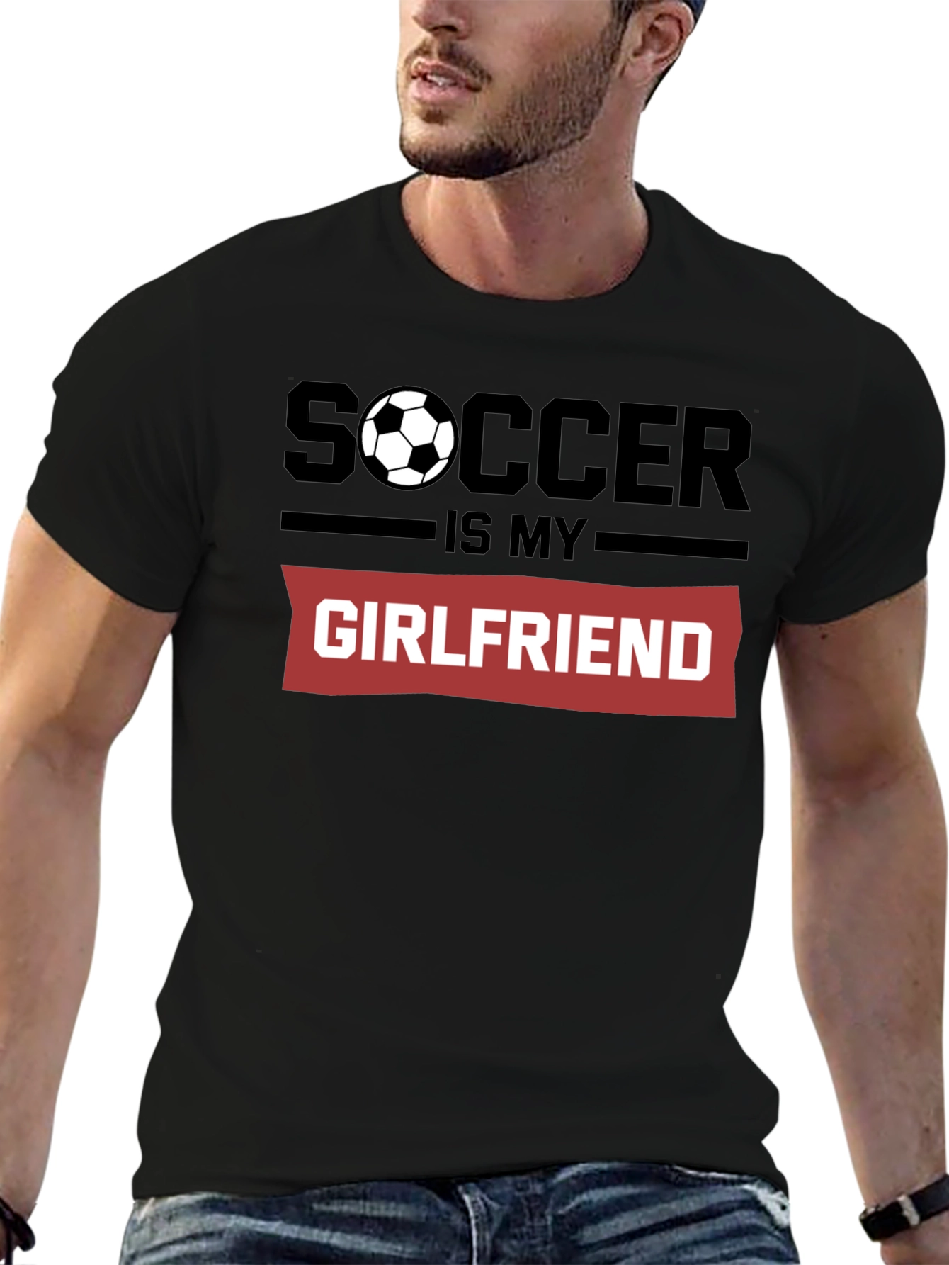 Soccer Is My Girlfriend Graphic T-Shirt