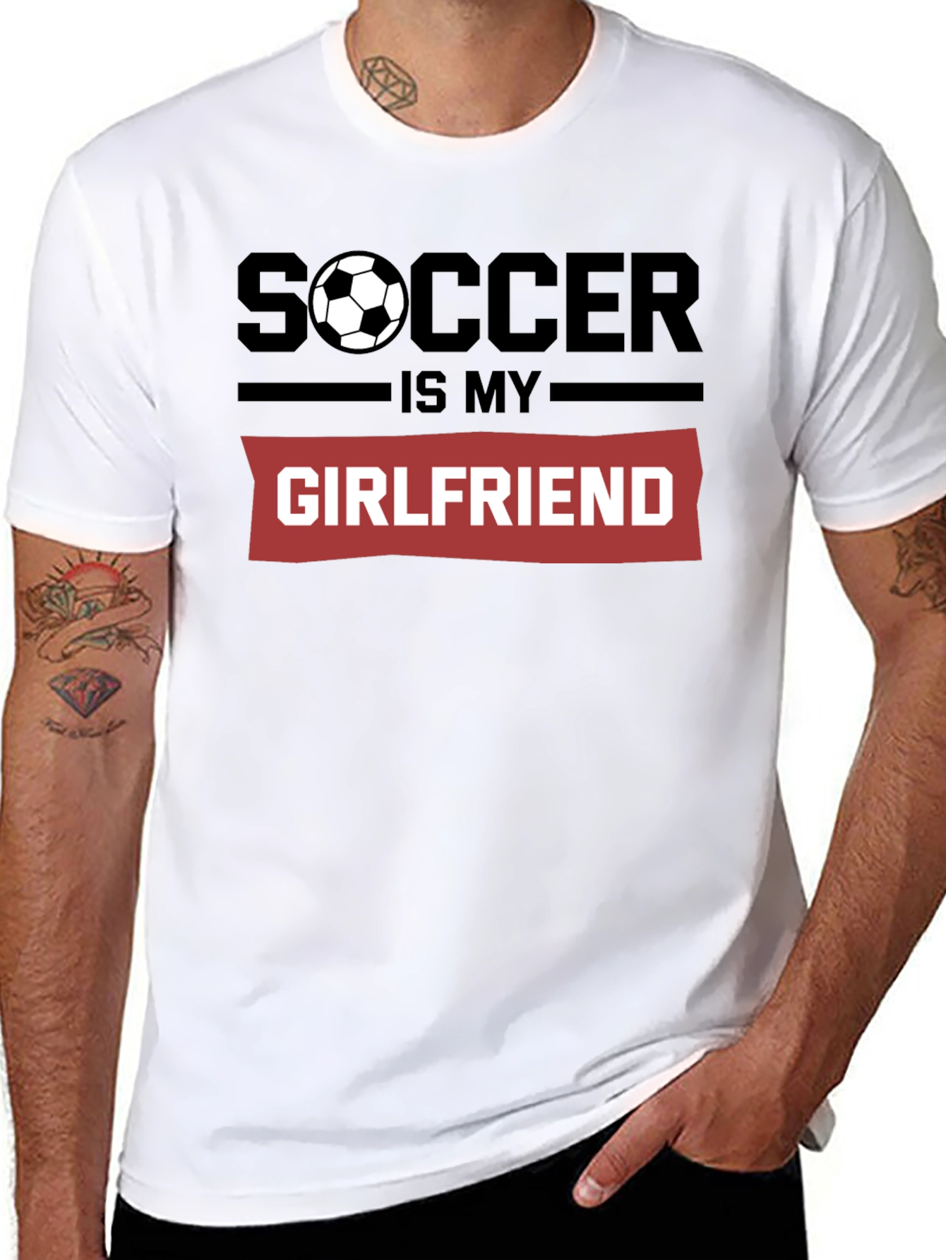 Soccer Is My Girlfriend Graphic T-Shirt