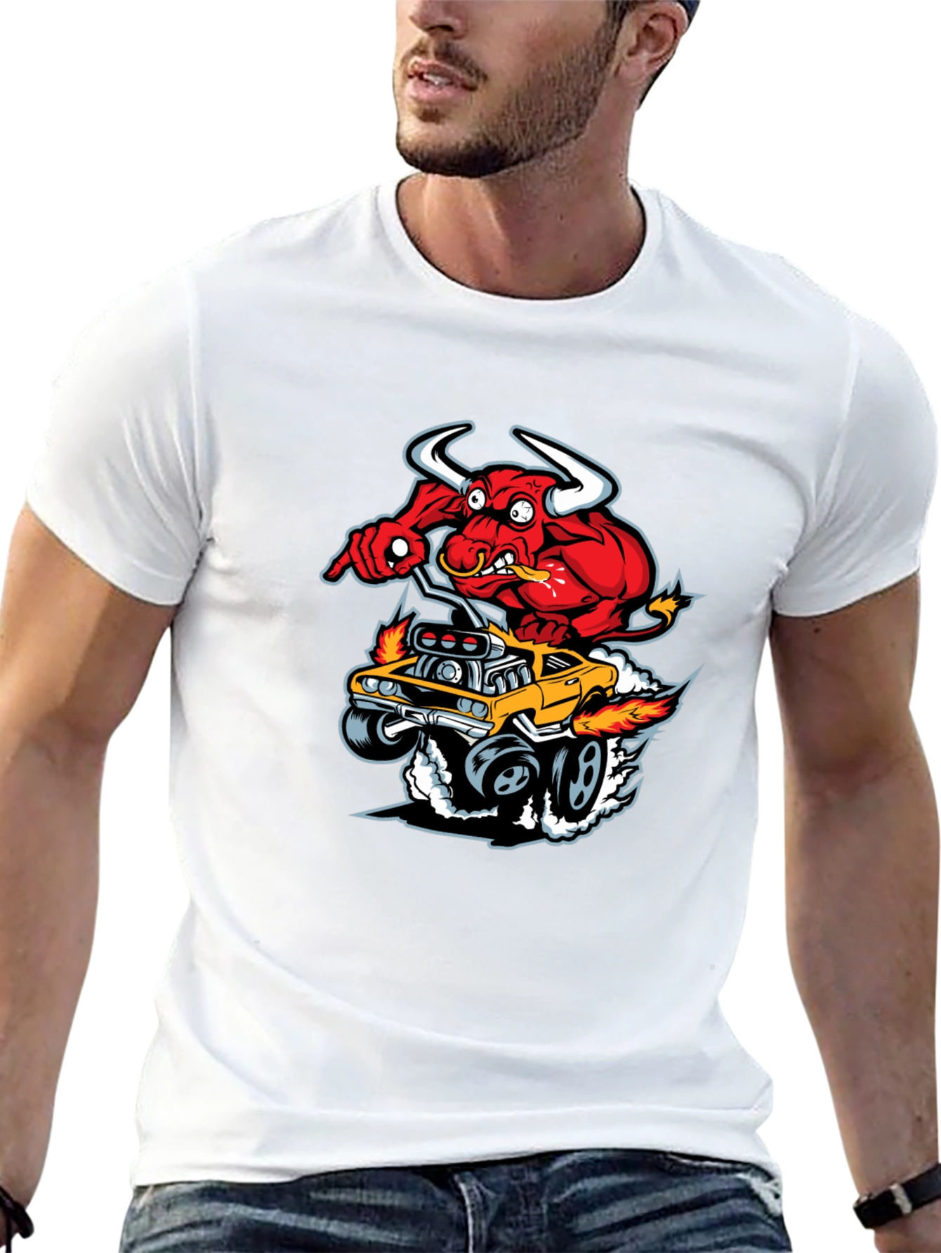 Red Devil Hot Rod T-Shirt - Mens Graphic Tee