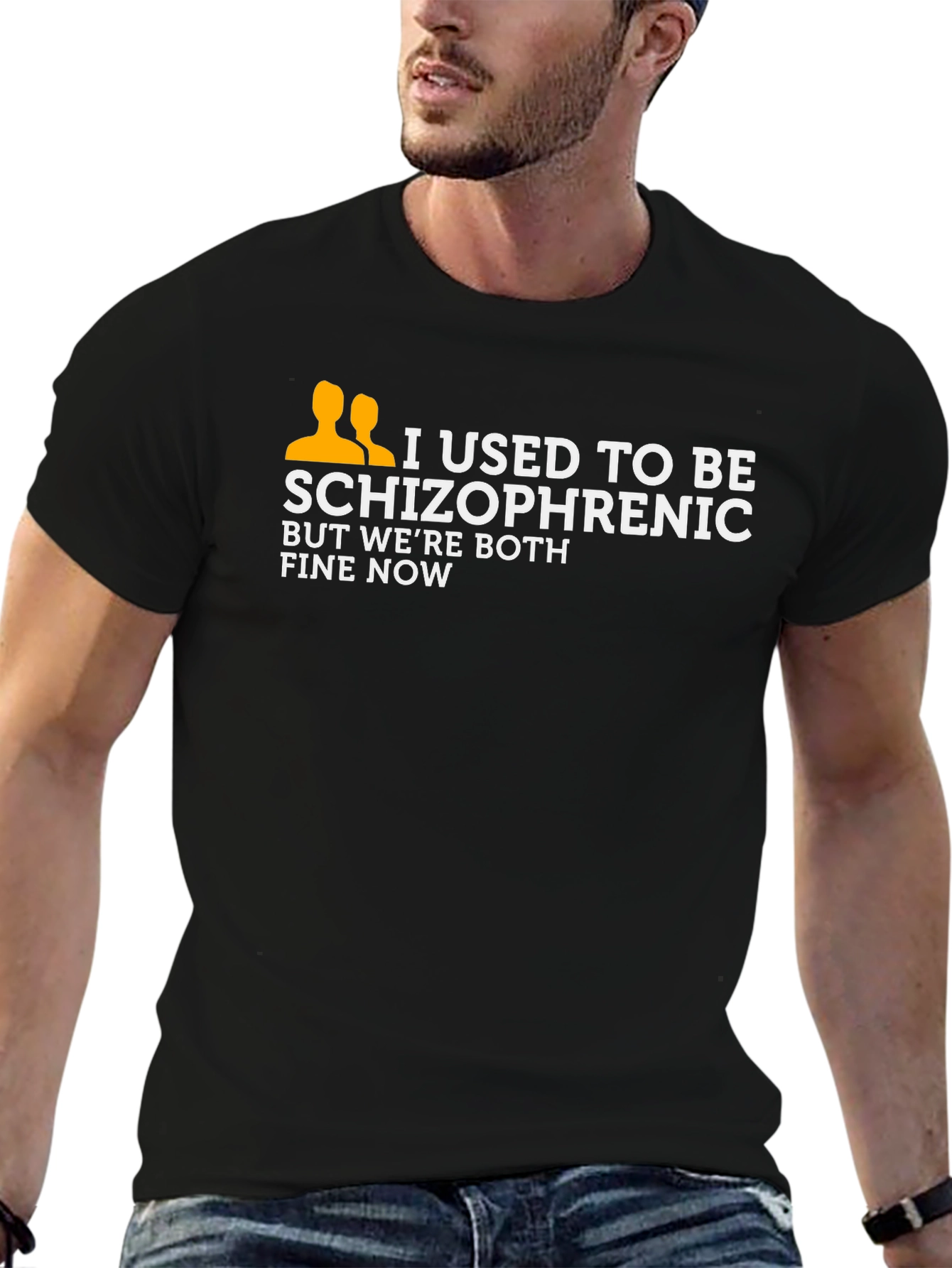 I Used To Be Schizophrenic T-Shirt Funny Joke Tee