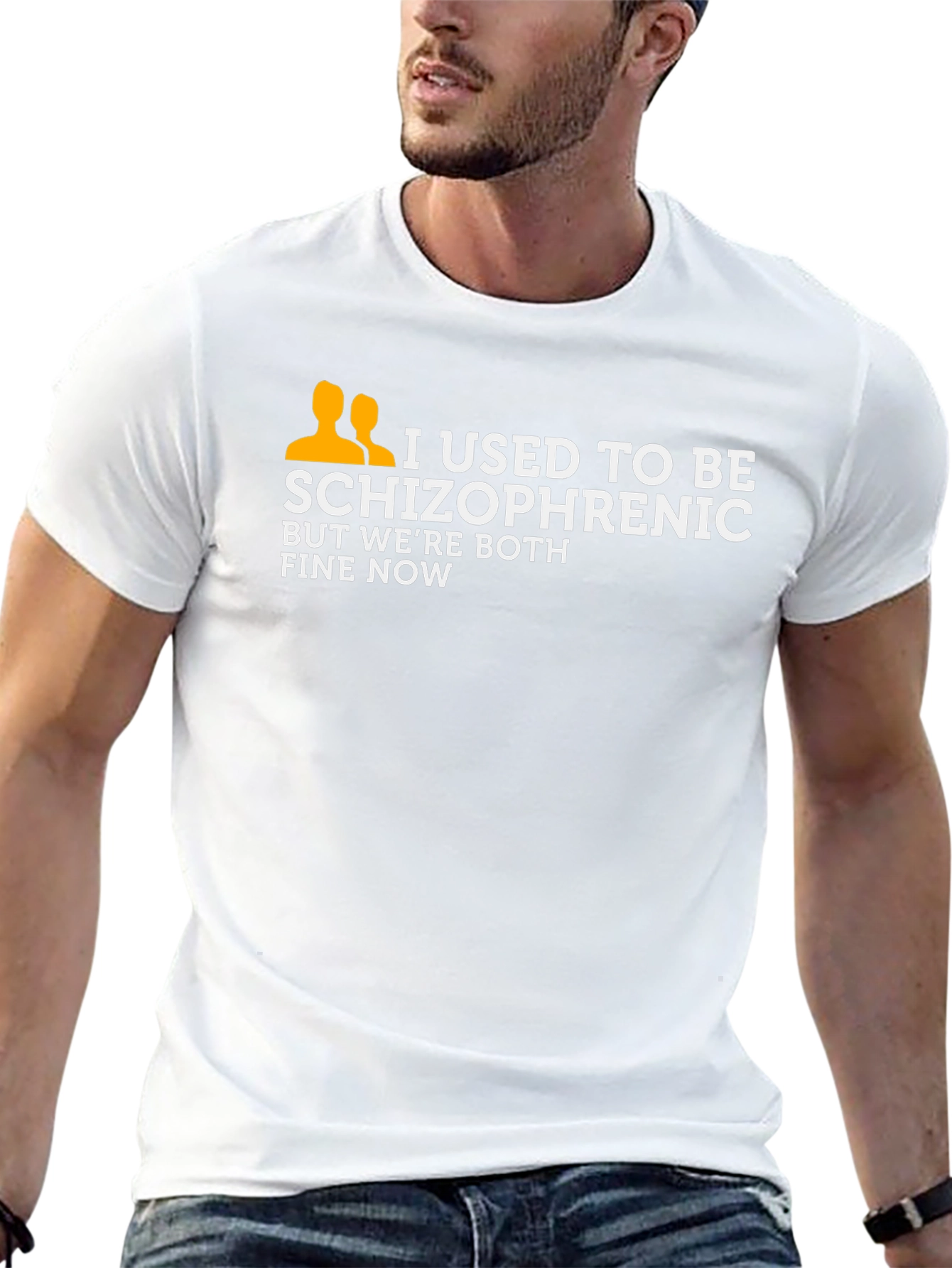 I Used To Be Schizophrenic T-Shirt Funny Joke Tee