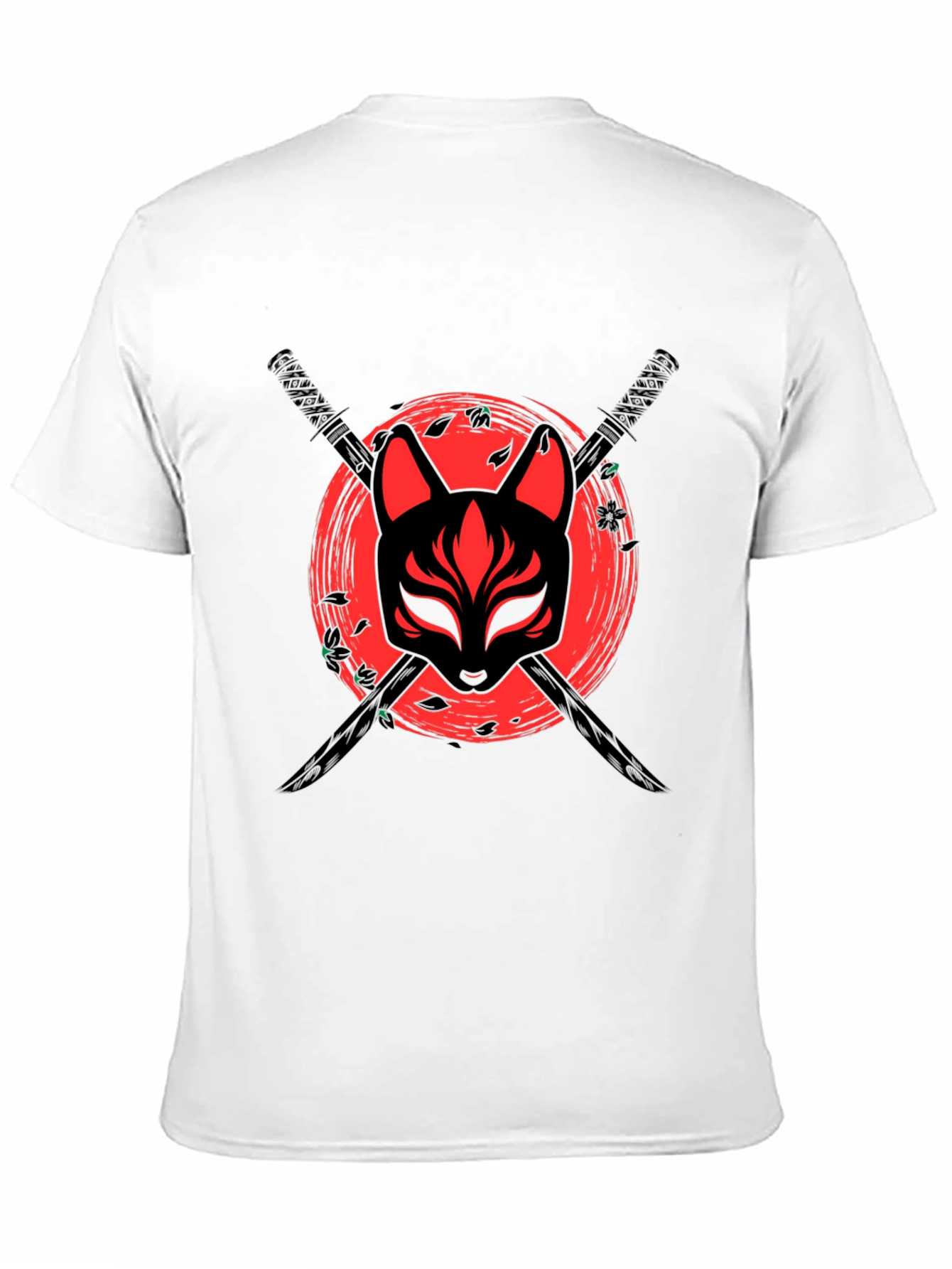 Samurai Fox Mask Graphic T-Shirt