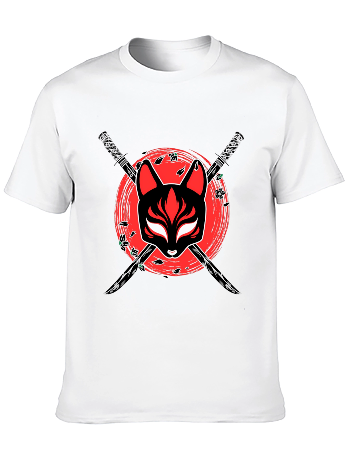 Samurai Fox Mask Graphic T-Shirt