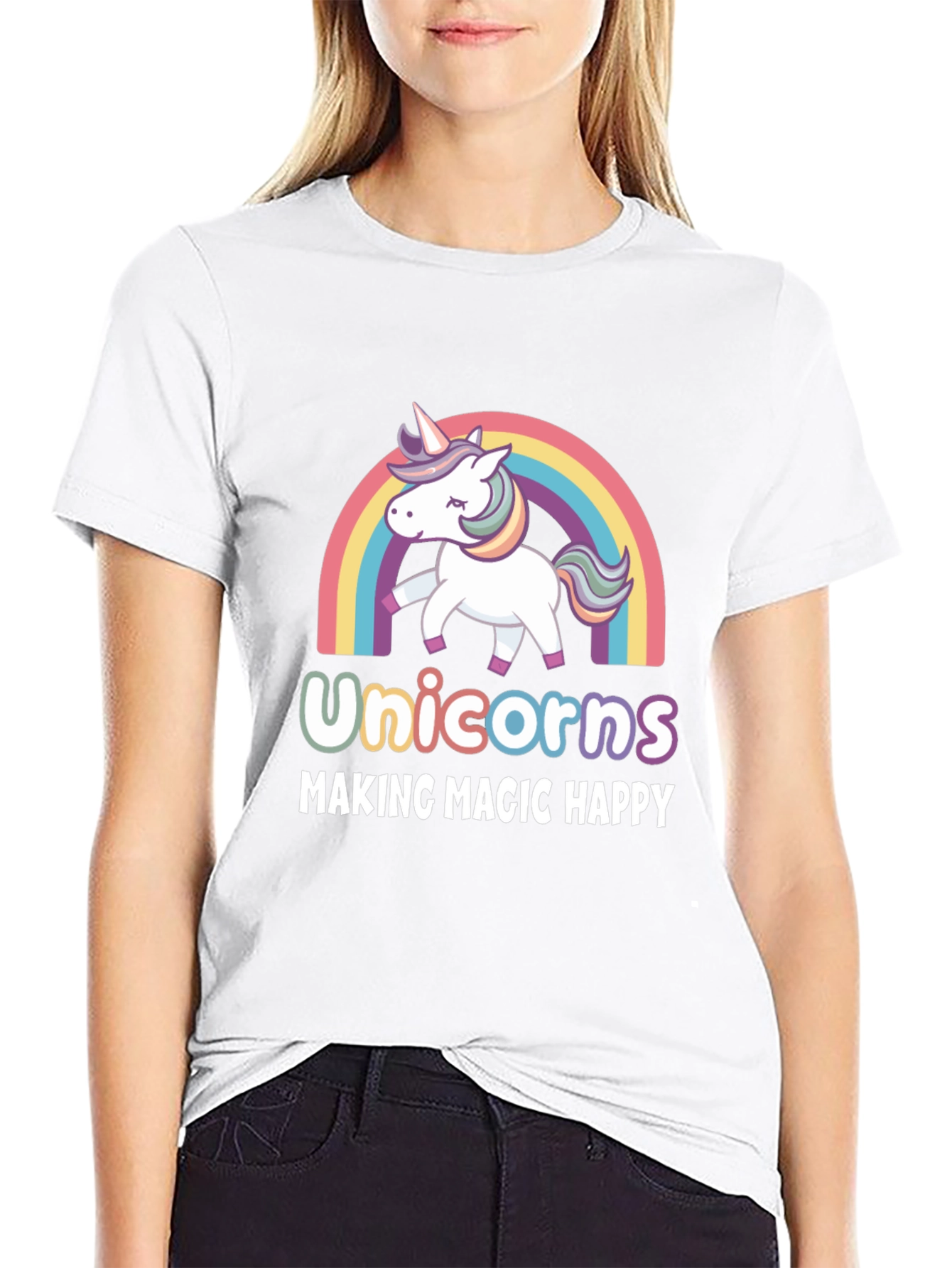 Unicorns Making Magic Happy T-Shirt