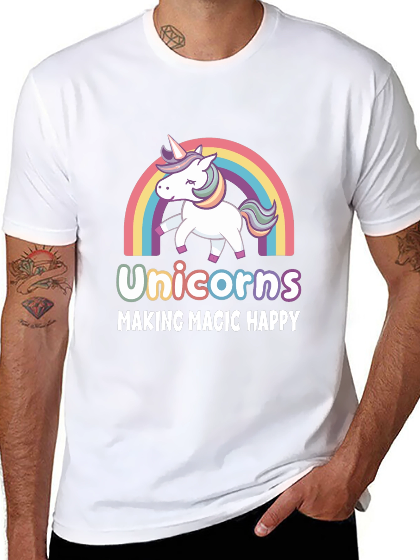 Unicorns Making Magic Happy T-Shirt
