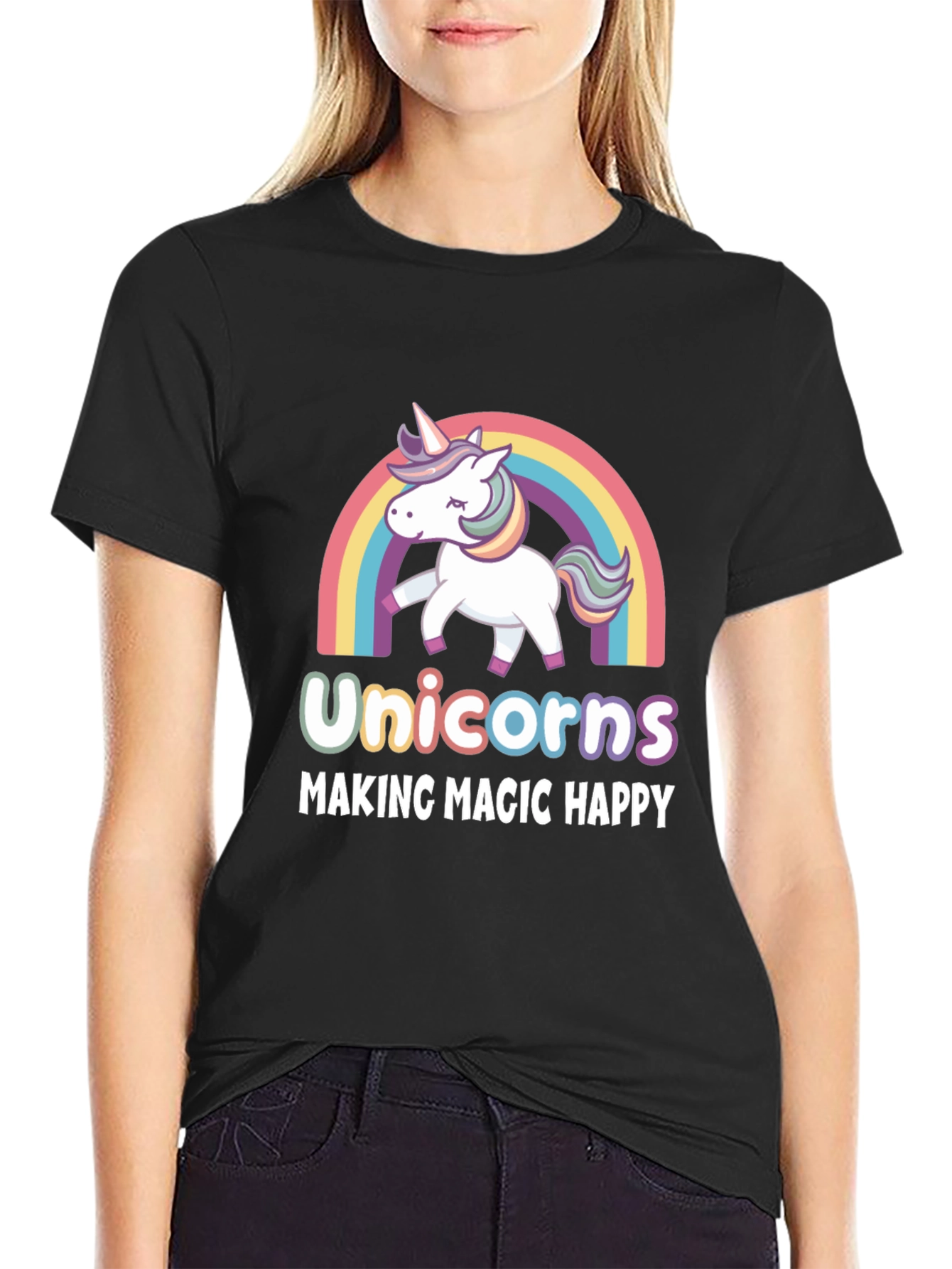 Unicorns Making Magic Happy T-Shirt