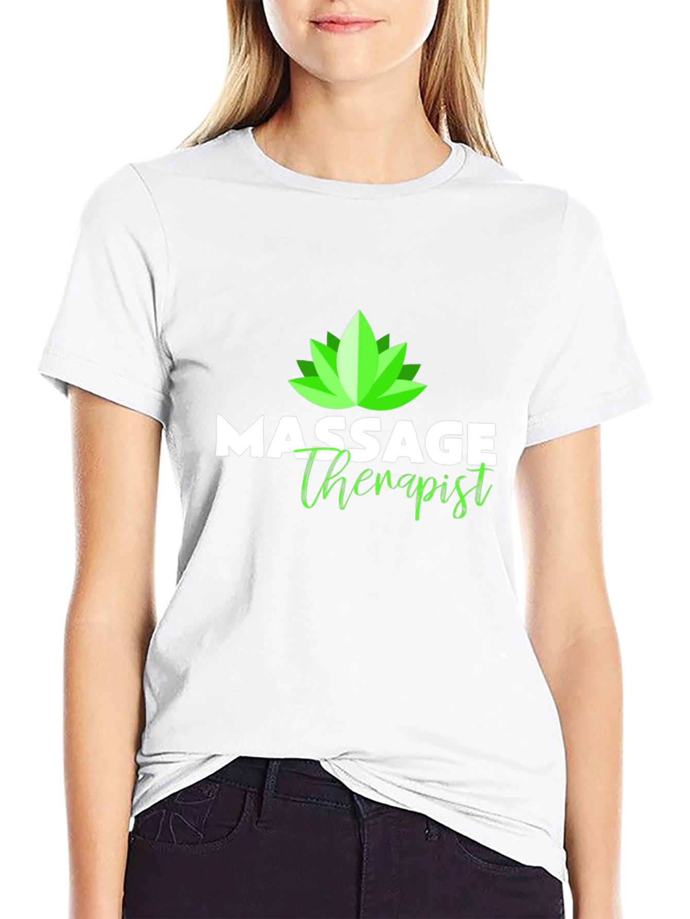 Massage Therapist T-Shirt - Lotus Design