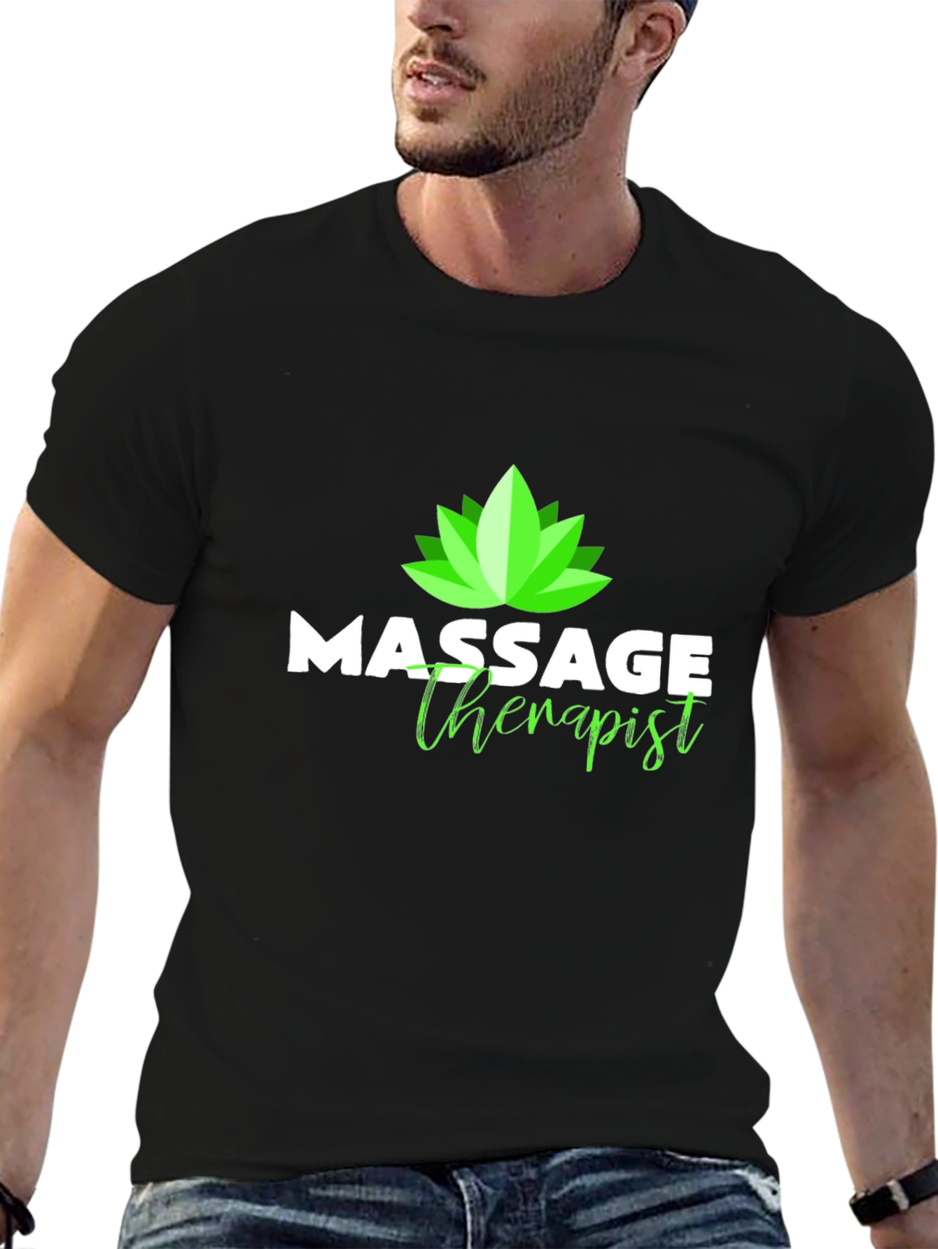 Massage Therapist T-Shirt - Lotus Design