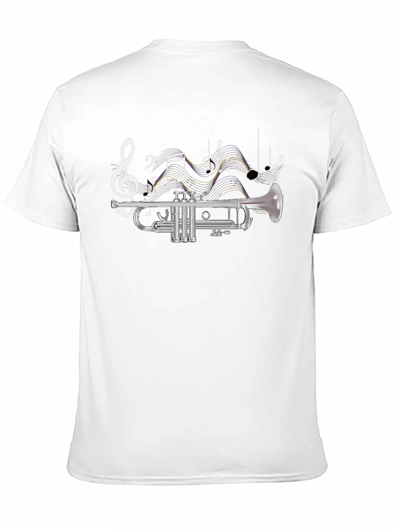 Trumpet & Music Notes Graphic Tee
