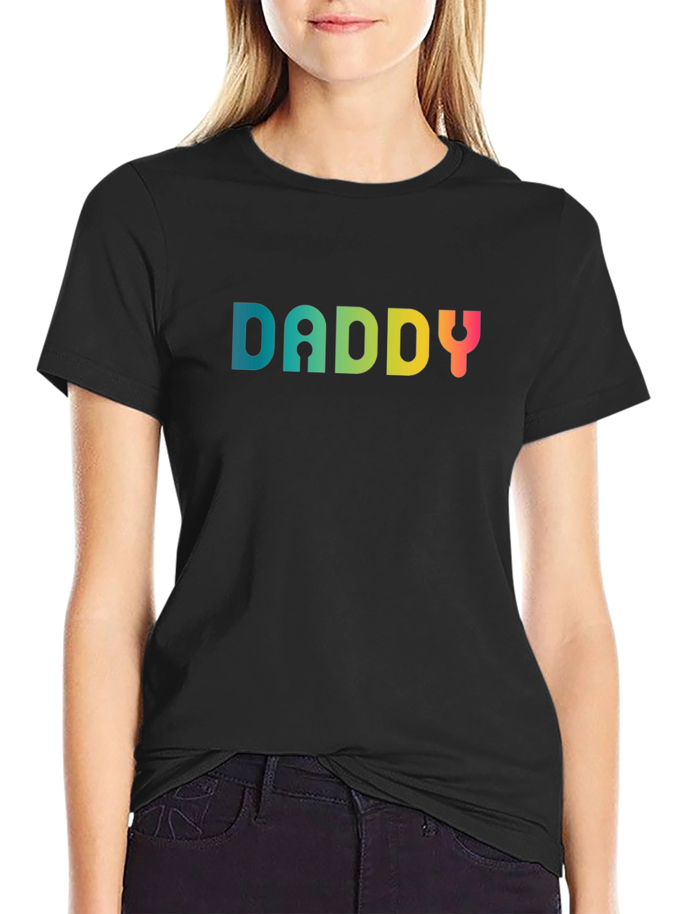 Daddy Rainbow Graphic Tee - Mens Black T-Shirt
