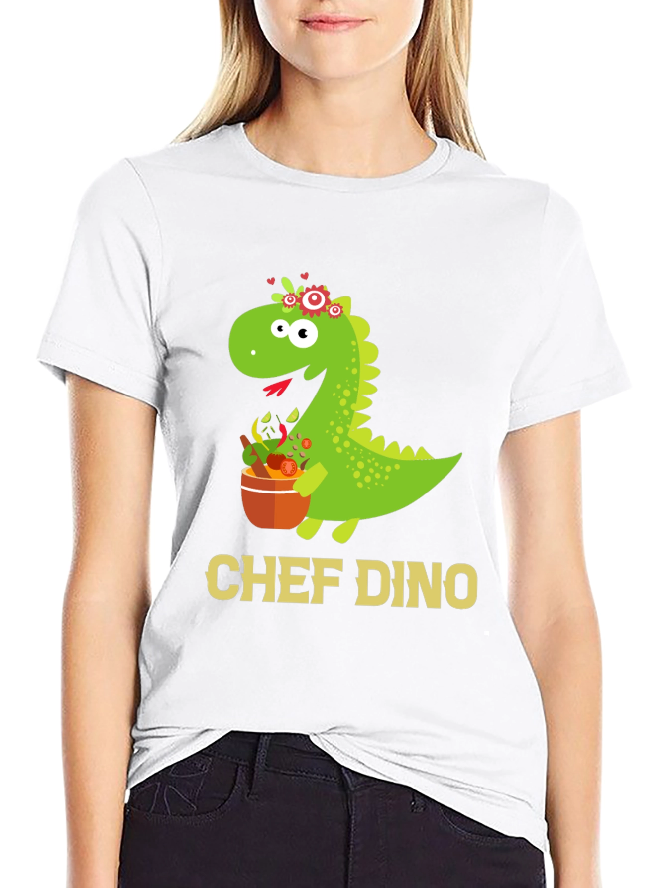 Chef Dino T-Shirt - Cute Dinosaur Cook Tee