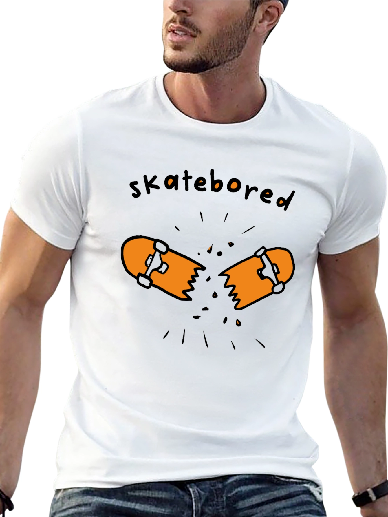 Skatebored Graphic Tee - Black
