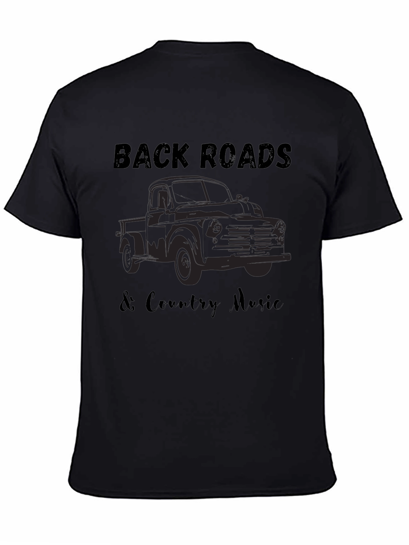 Back Roads & Country Music Graphic T-Shirt
