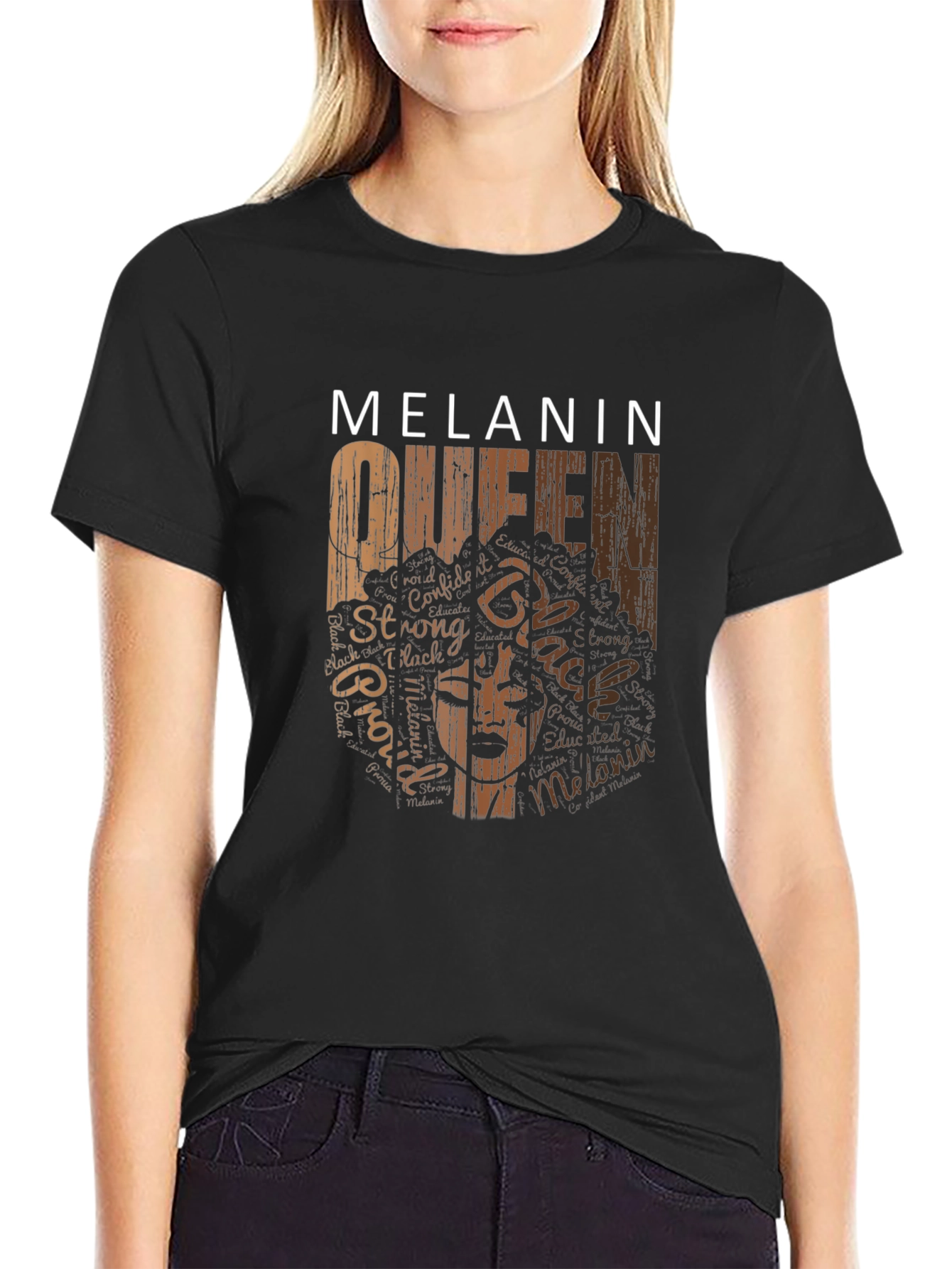 Melanin Queen Black Graphic T-Shirt