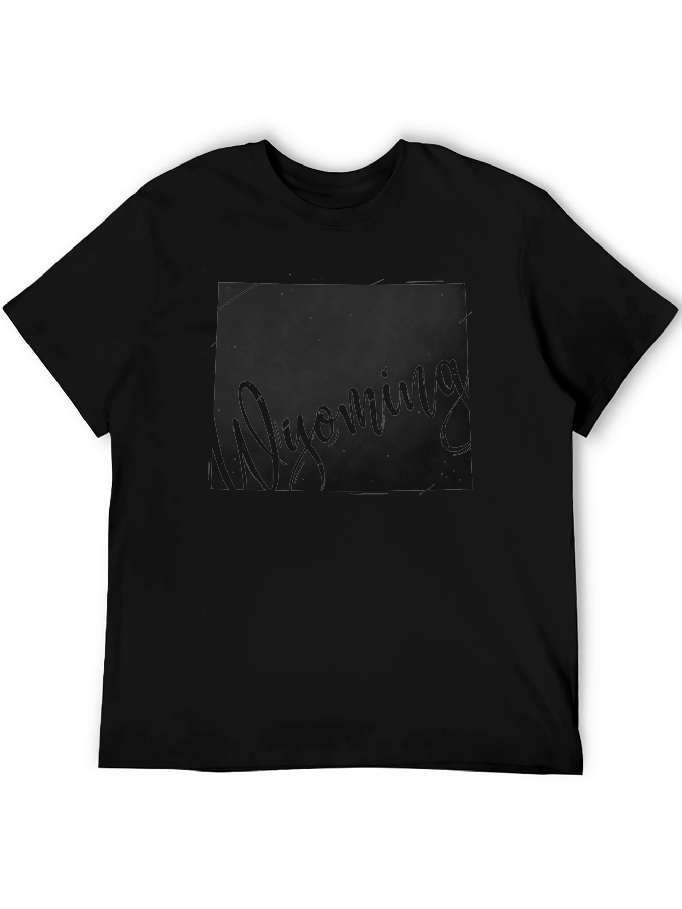 Wyoming State Outline Graphic Print T-Shirt