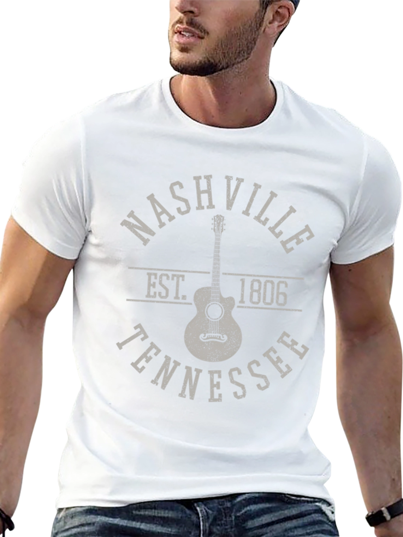 Nashville Tennessee Guitar Graphic T-Shirt