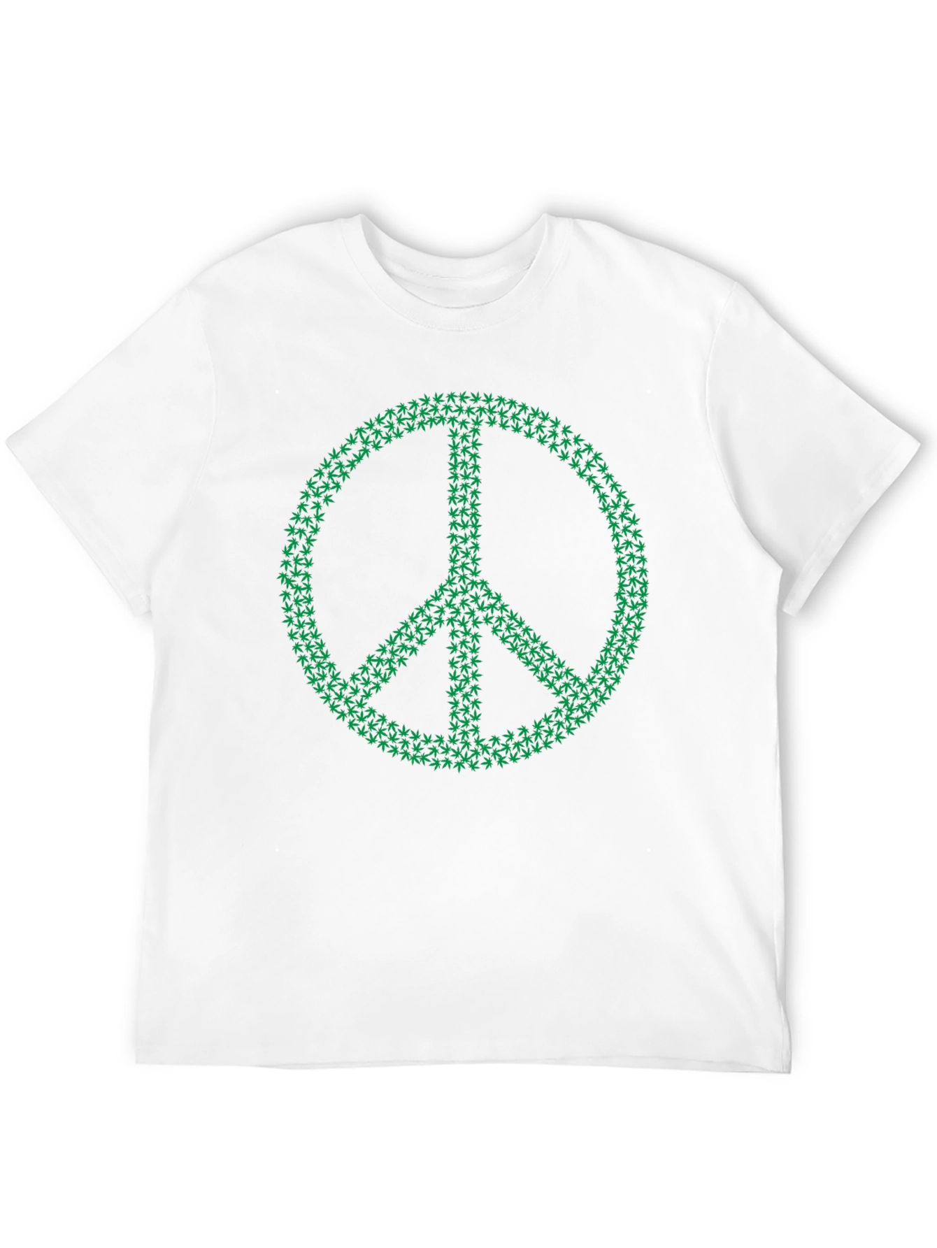 Peace Sign Marijuana Leaf Graphic Tee