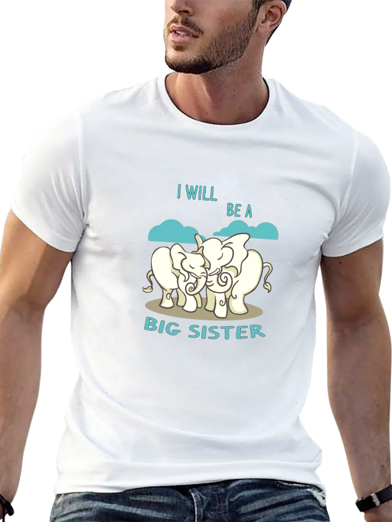 Big Sister Elephant Graphic T-Shirt