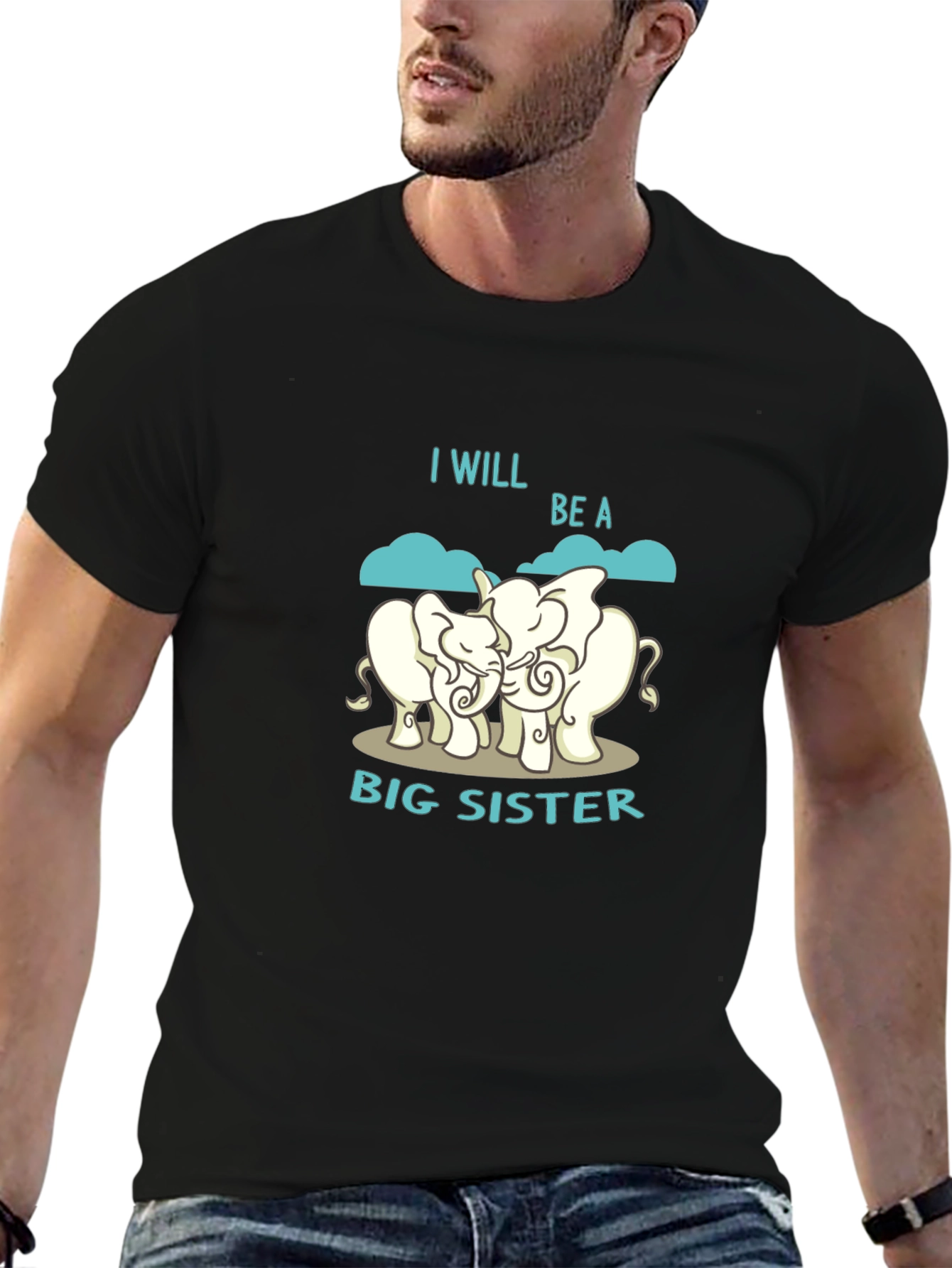 Big Sister Elephant Graphic T-Shirt
