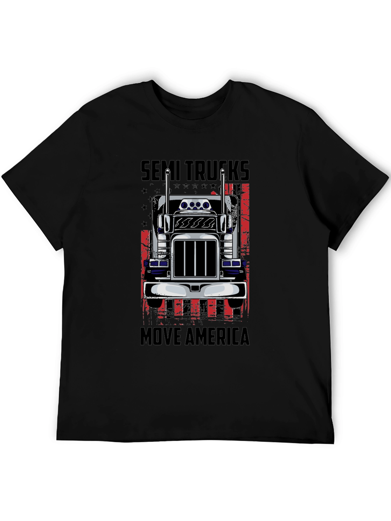 Semi Trucks Move America Graphic T-Shirt
