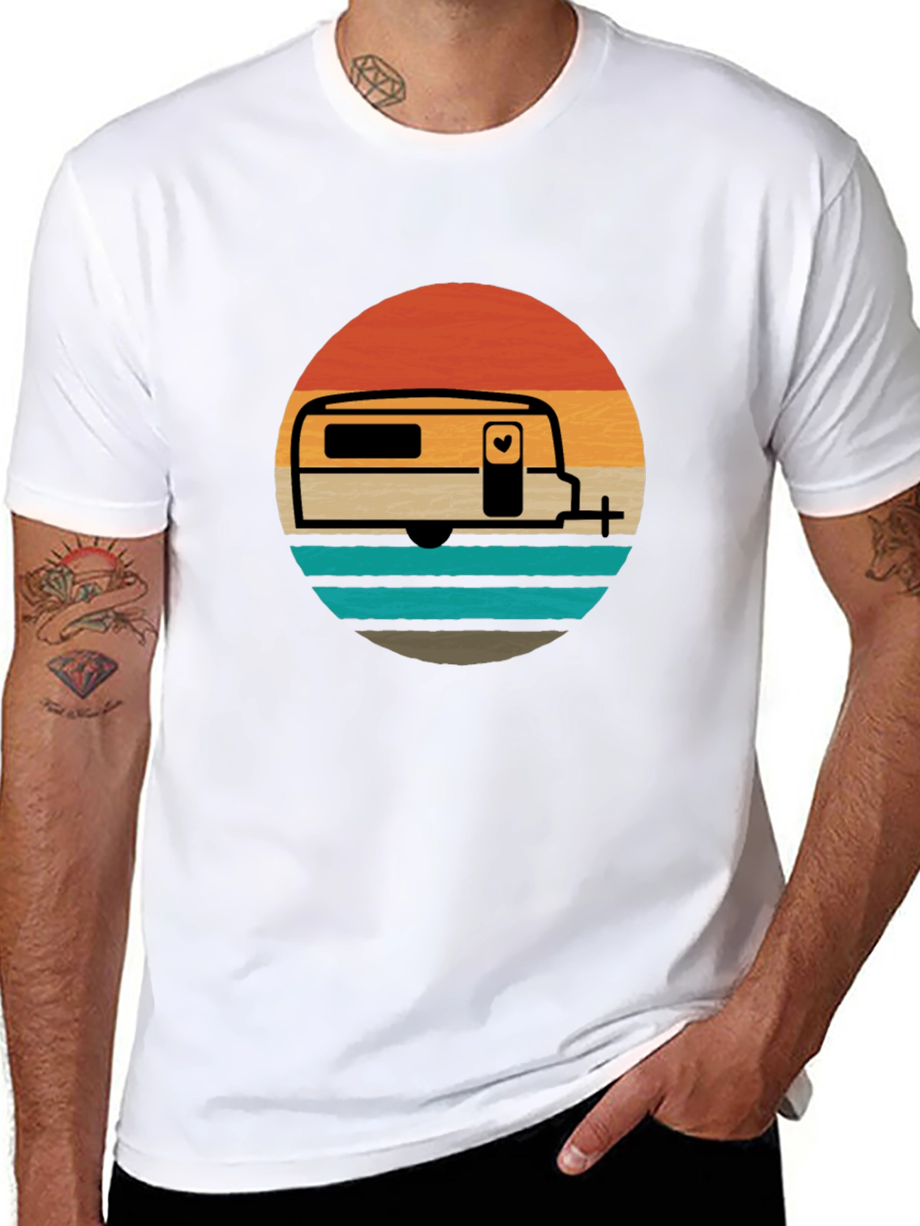 Retro Camper Van Graphic Tee - Adventure Awaits!