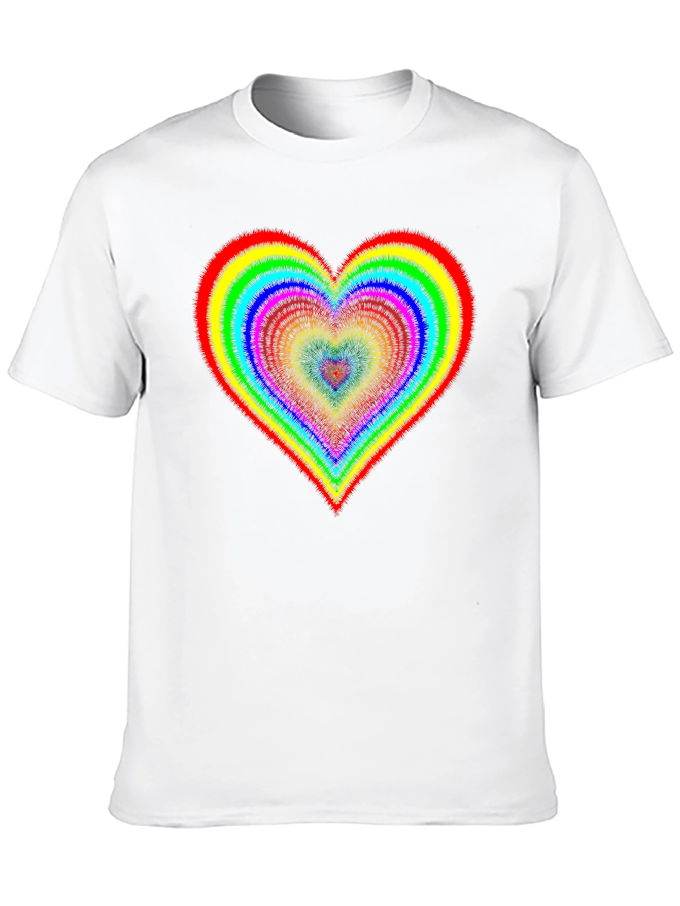 Rainbow Heart Graphic Black T-Shirt