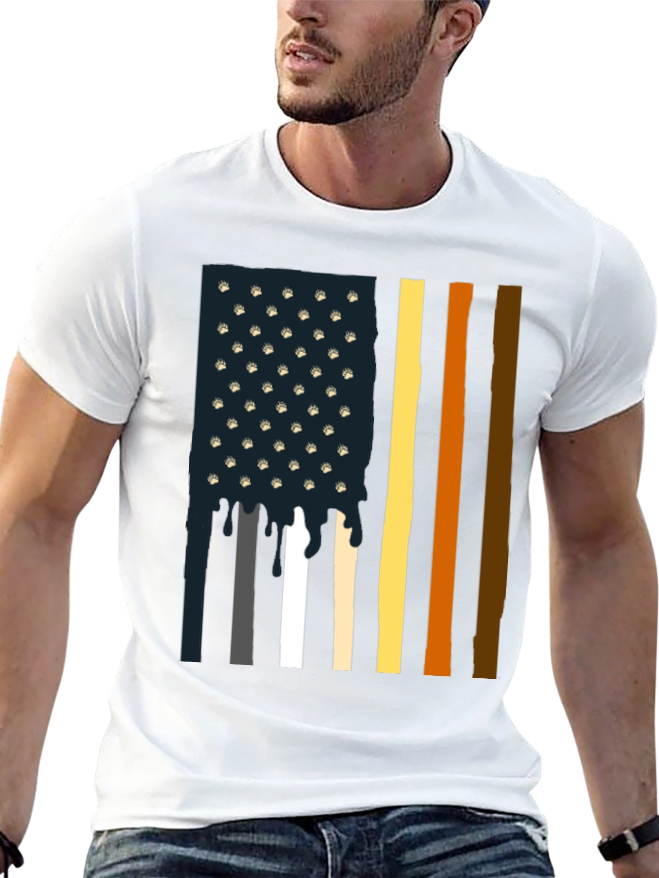 Bear Pride American Flag T-Shirt
