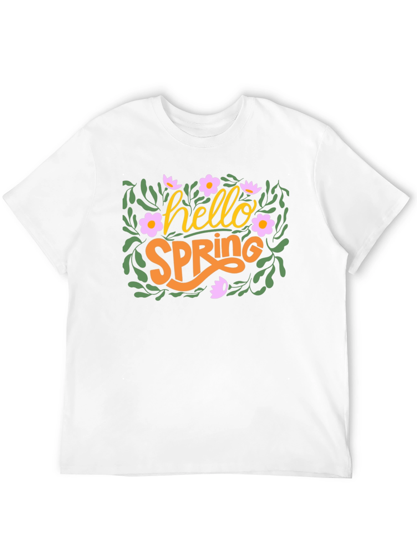 Hello Spring Floral Graphic T-Shirt