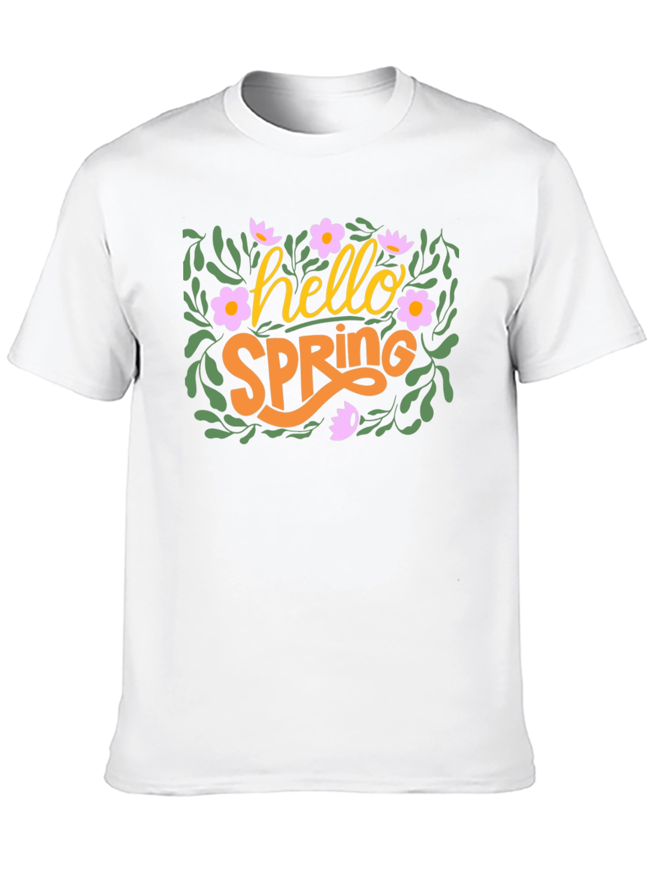 Hello Spring Floral Graphic T-Shirt