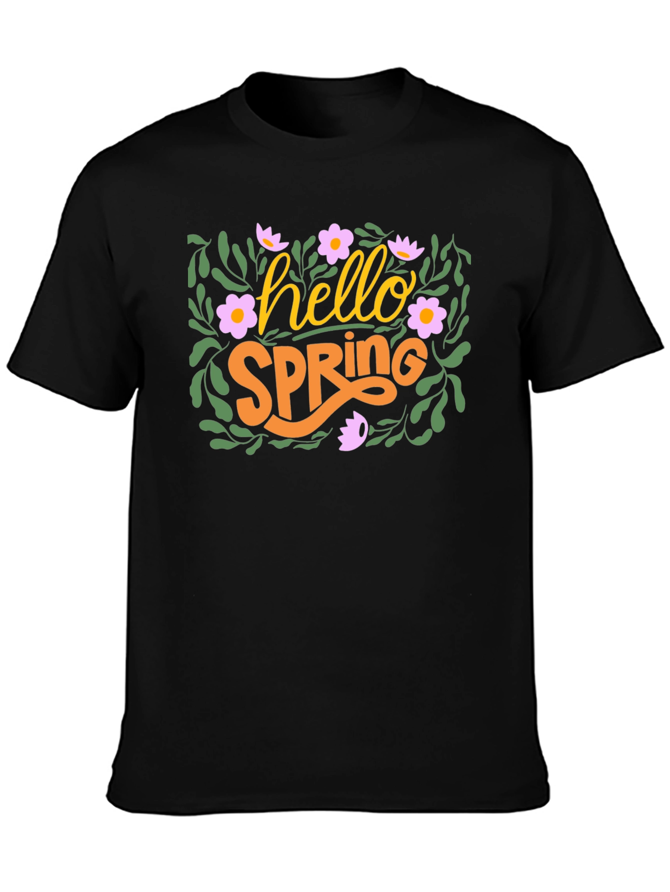 Hello Spring Floral Graphic T-Shirt