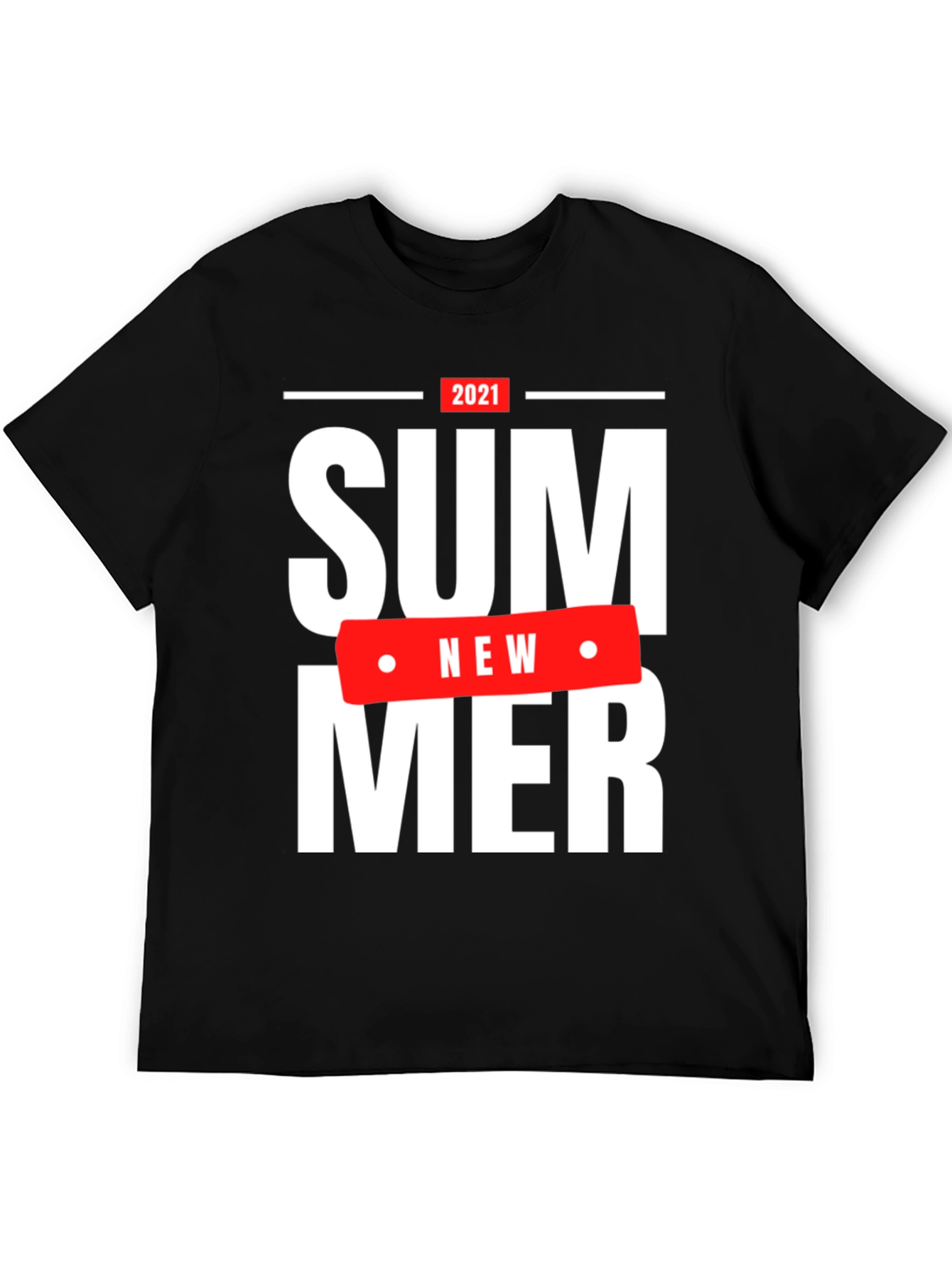 Summer 2021 Graphic T-Shirt - Casual Black Tee