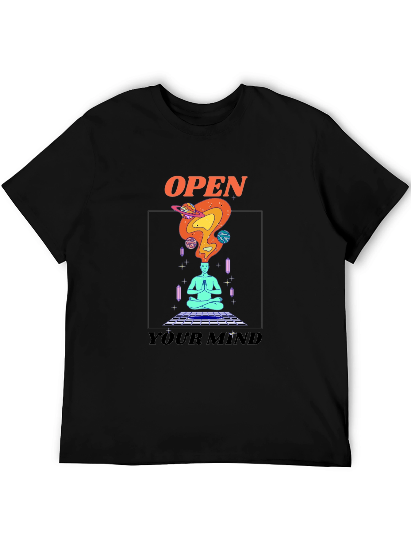 Open Your Mind Graphic T-Shirt - Spiritual Design