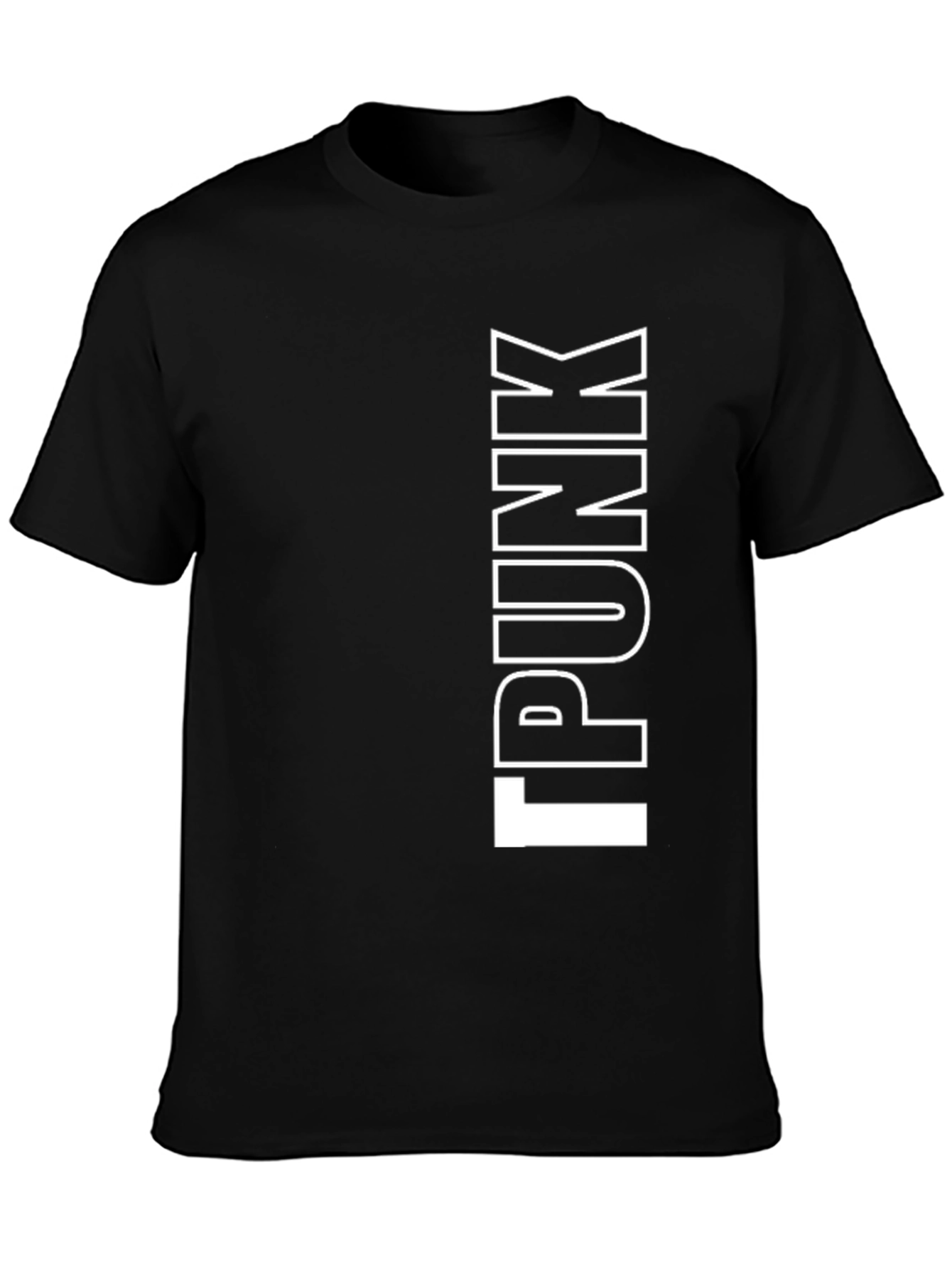 Punk Graphic Print Black T-Shirt