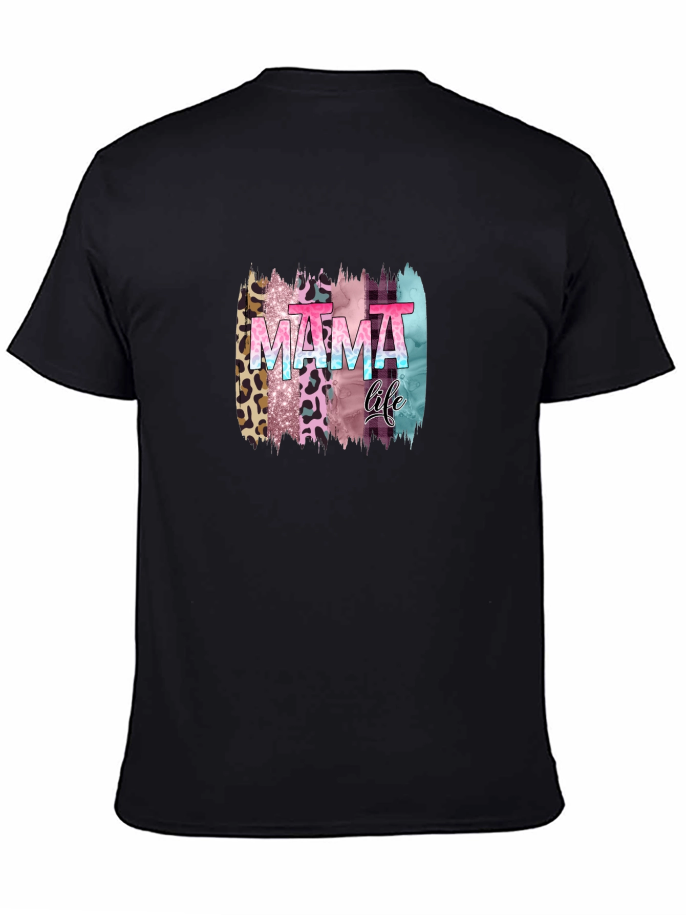 Mama Life Leopard Brush Stroke Graphic Tee