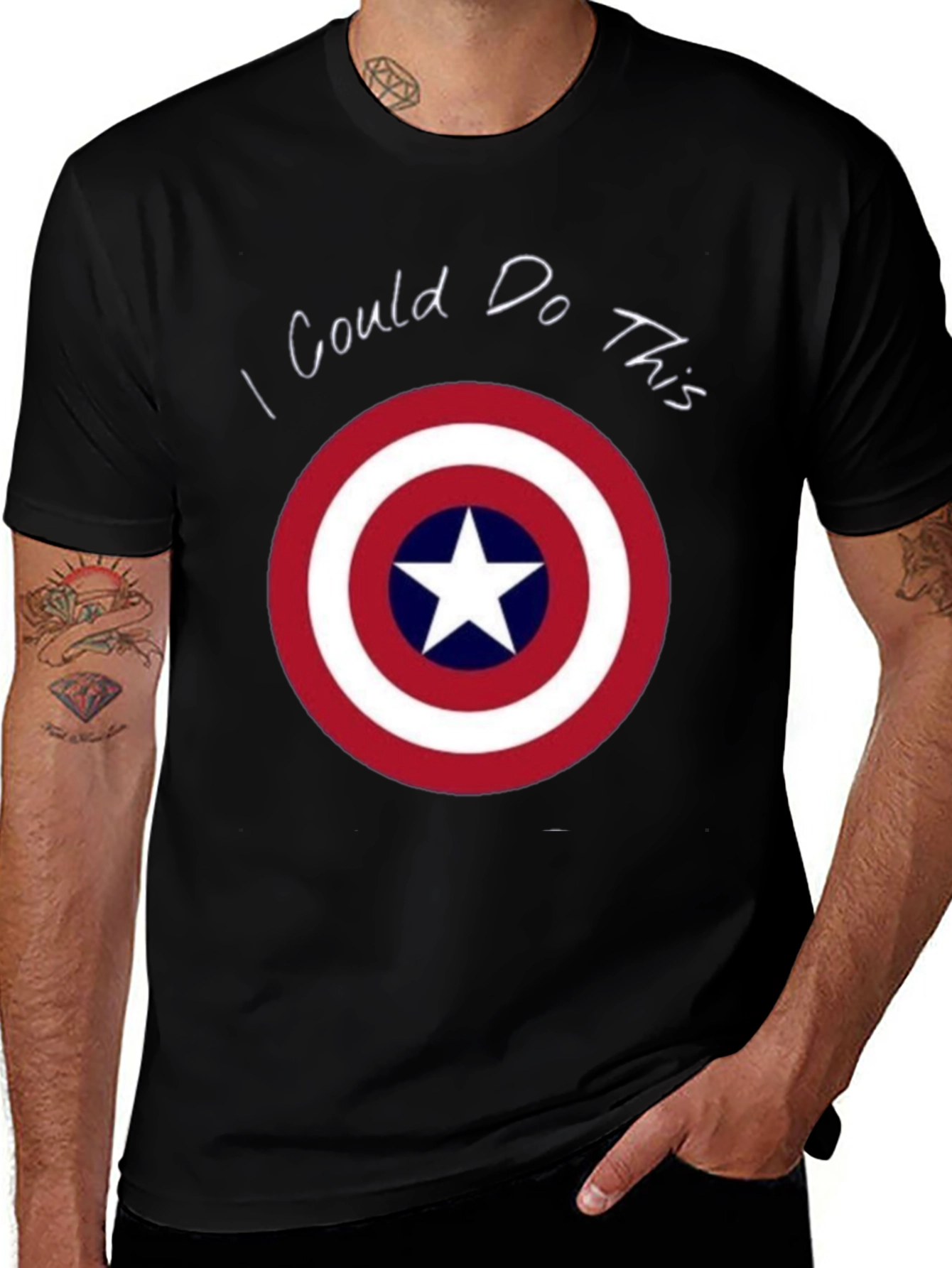 Captain America Shield T-Shirt - I Could Do This