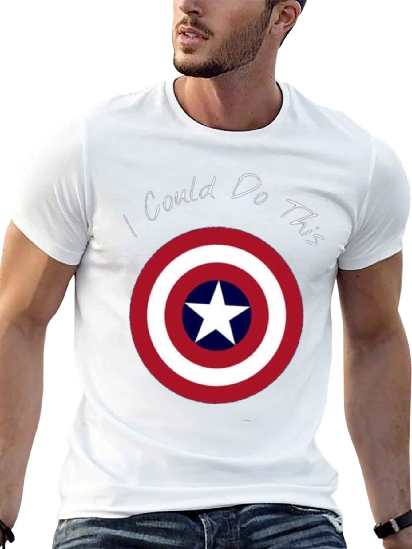 Captain America Shield T-Shirt - I Could Do This