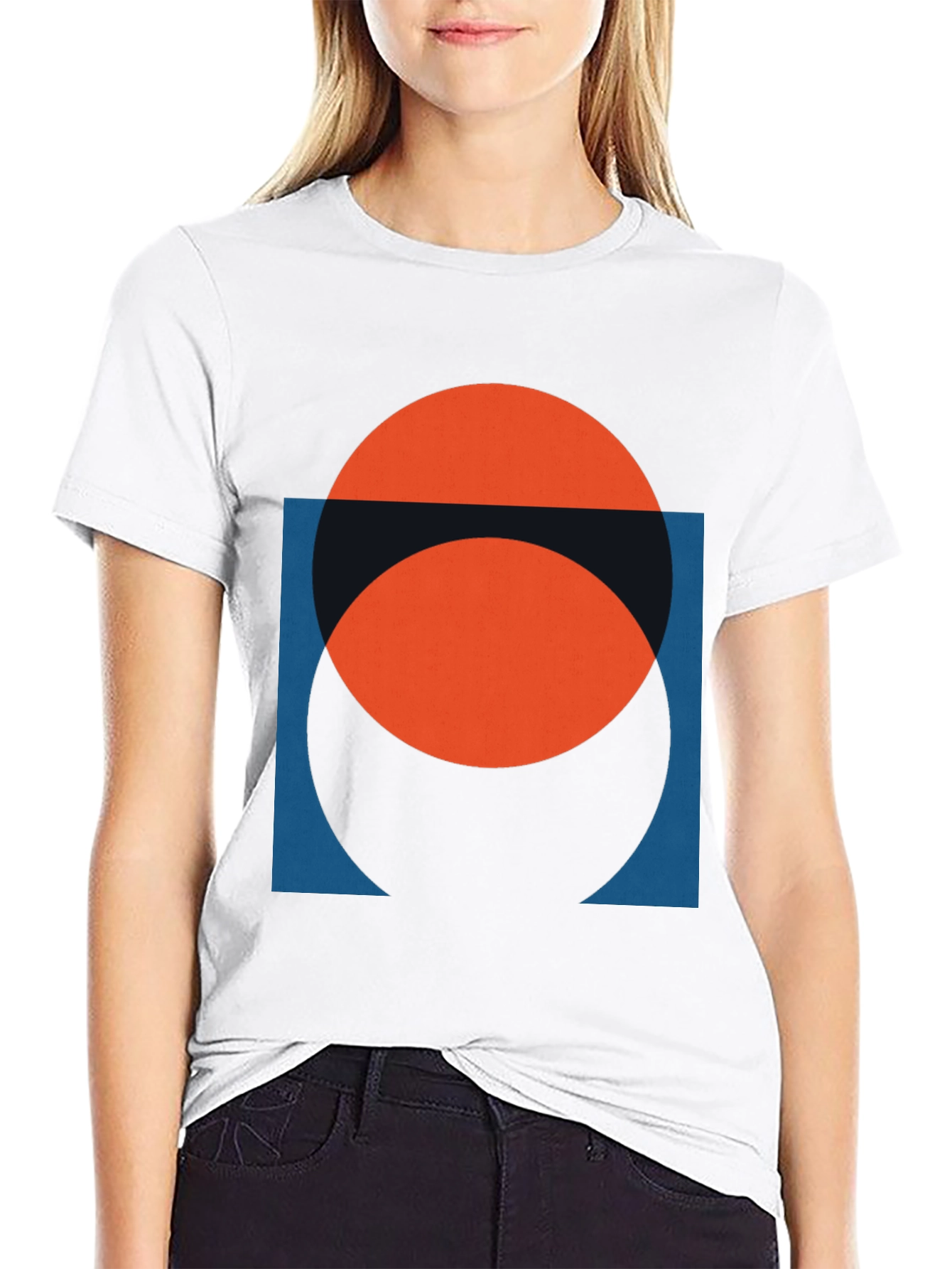 Geometric Circle Graphic Tee - Modern Design