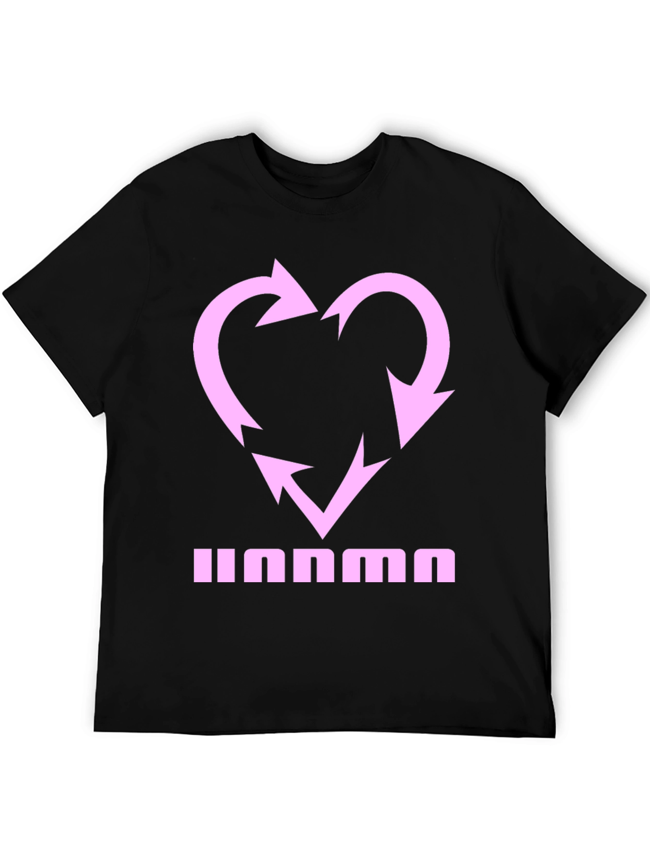 Heart Recycle Graphic Tee - Black Casual Shirt