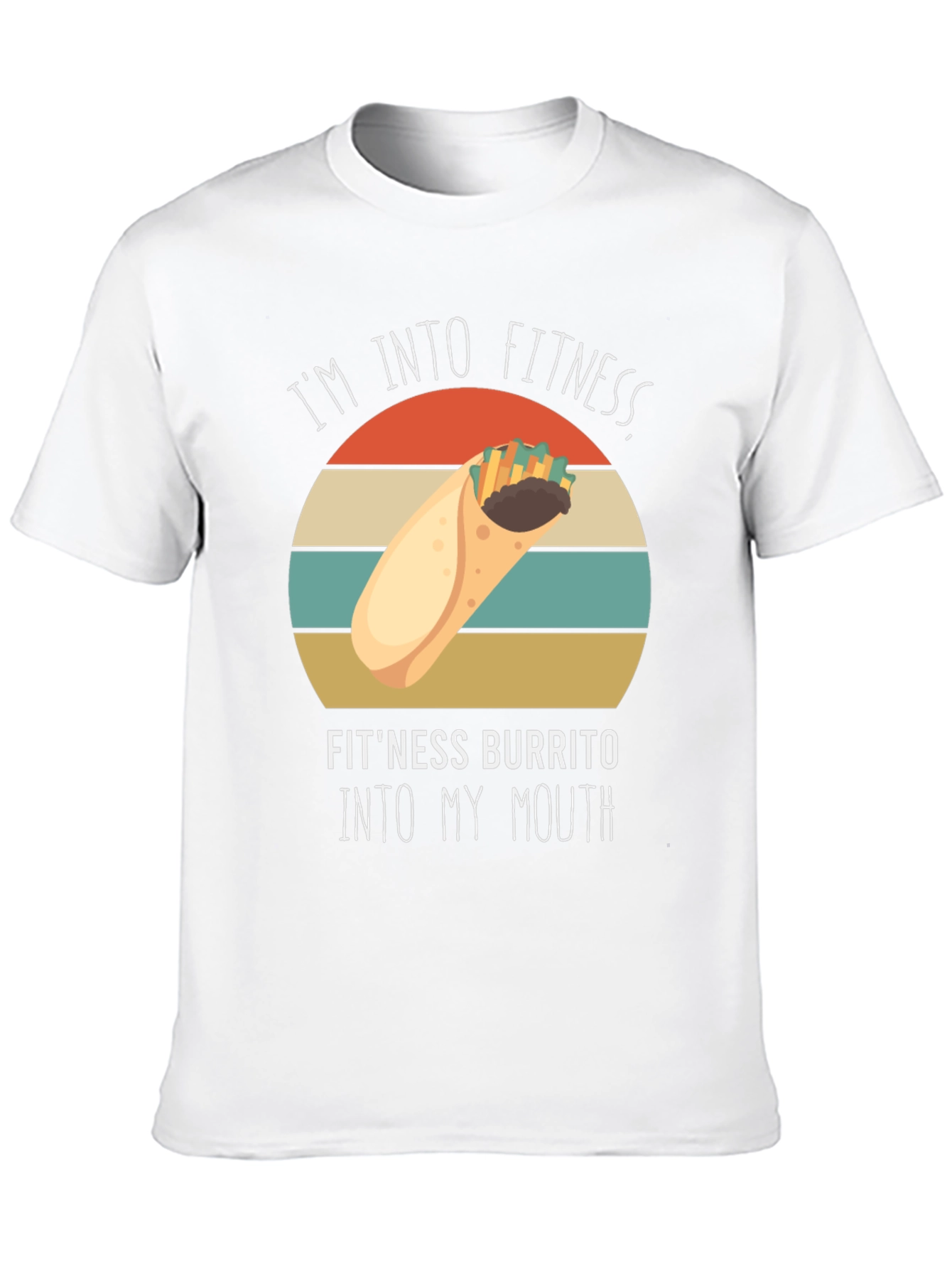 Funny Fitness Burrito T-Shirt - Workout Foodie Tee