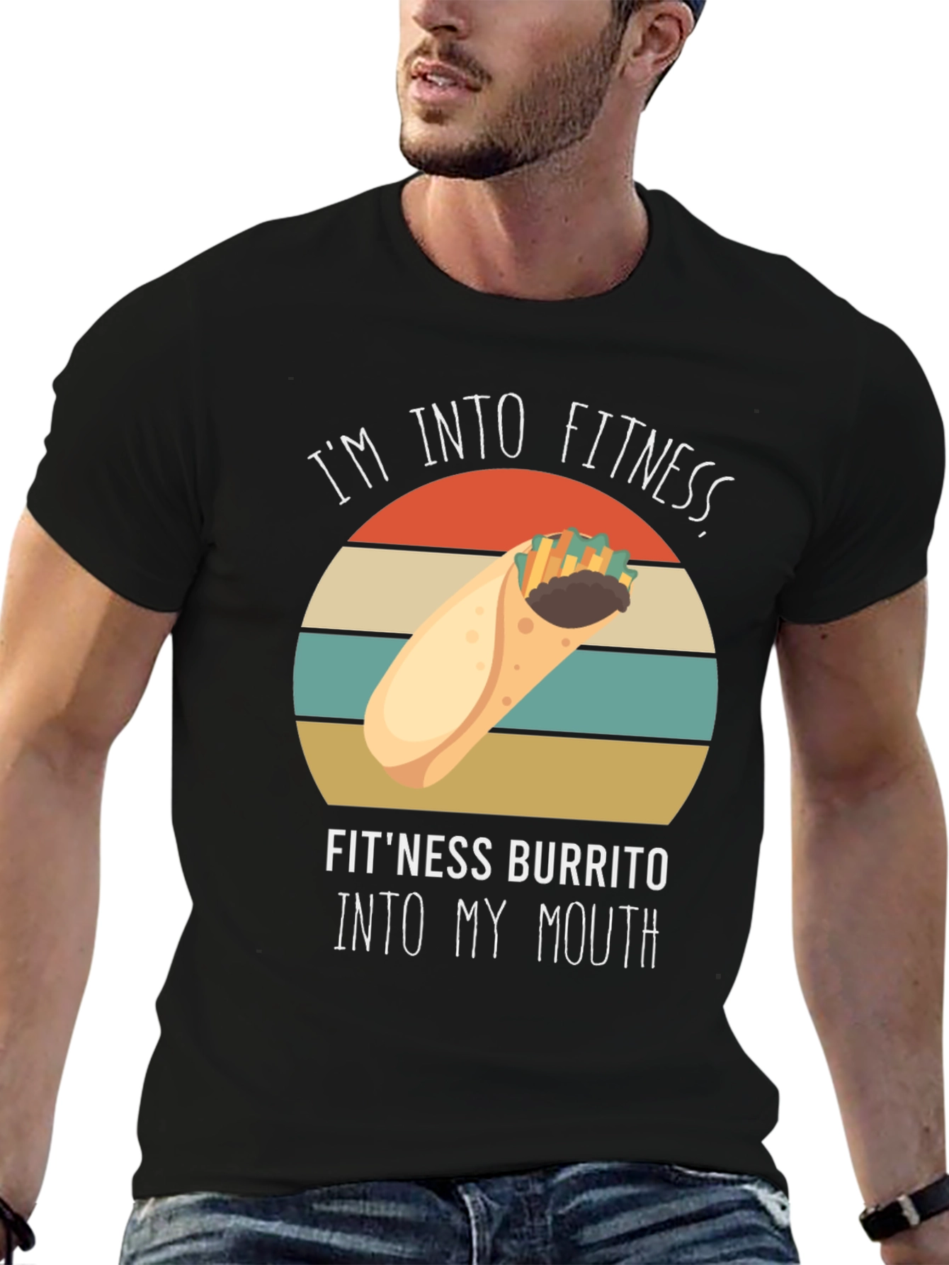 Funny Fitness Burrito T-Shirt - Workout Foodie Tee