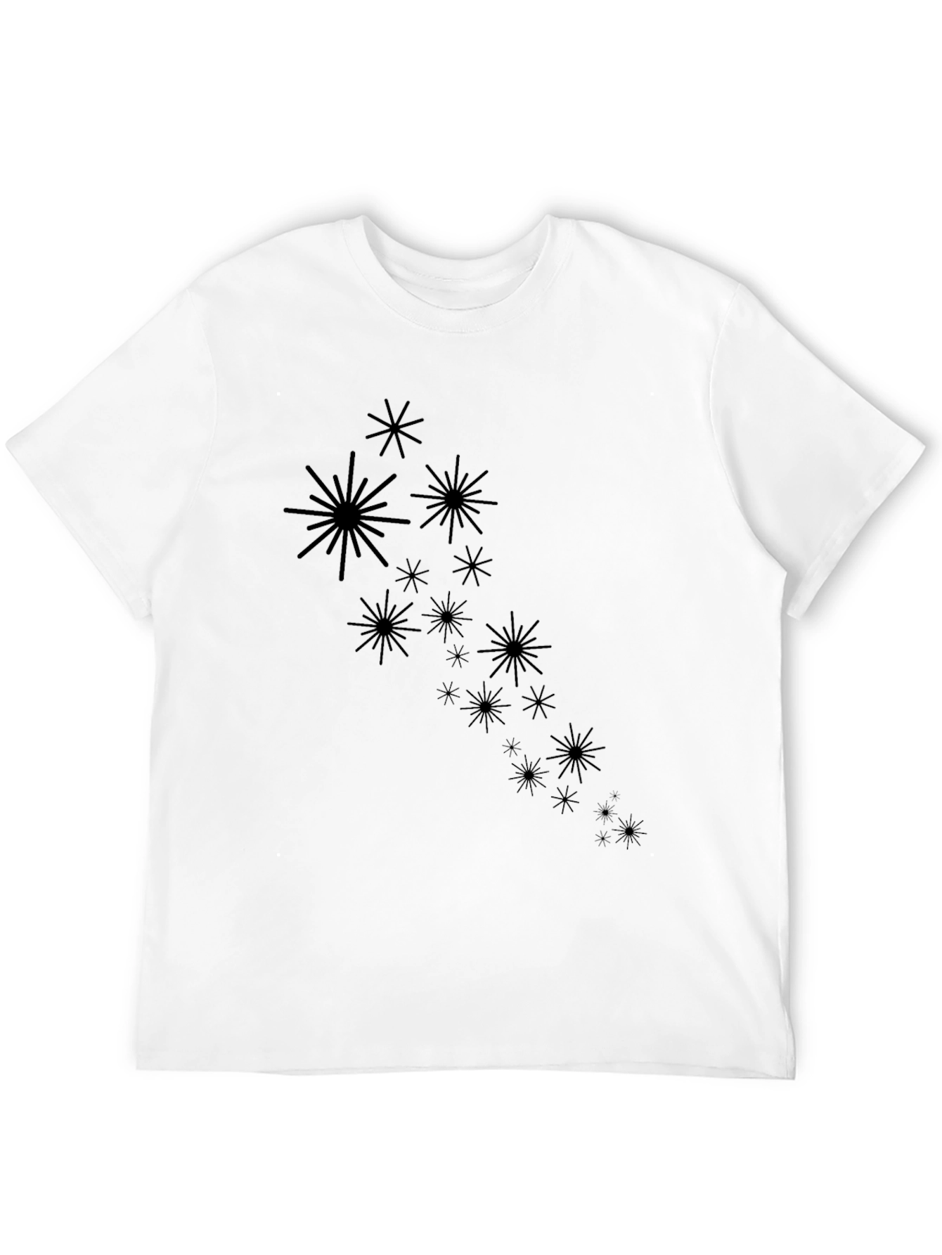 Starburst Graphic Black T-Shirt - Modern Casual Wear